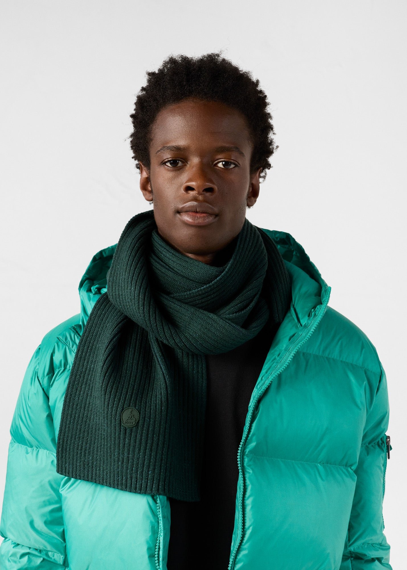 Two-tone forest peach scarf JOTT Green