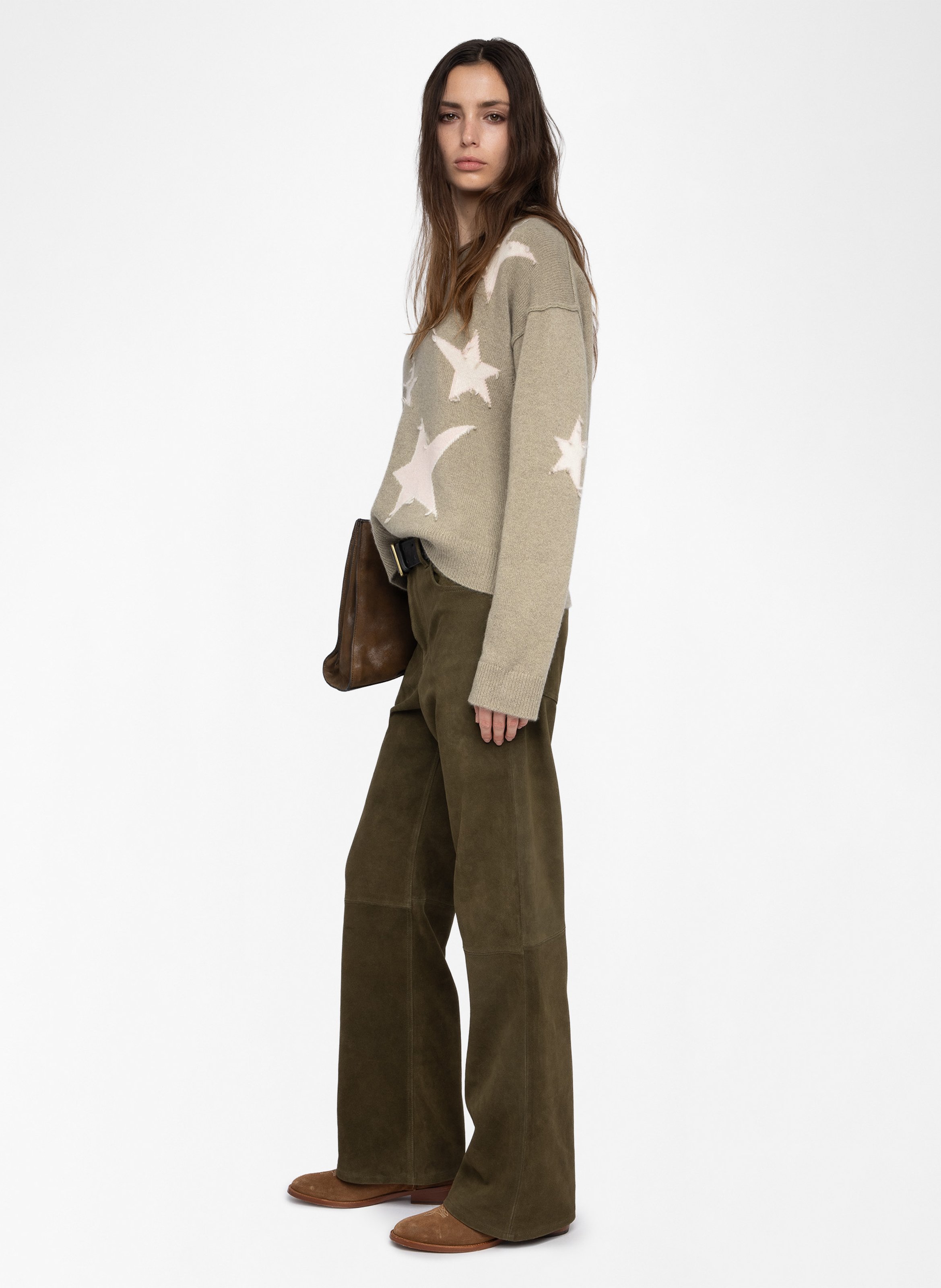 Pull col rond en cachemire ZADIG&VOLTAIRE Vert