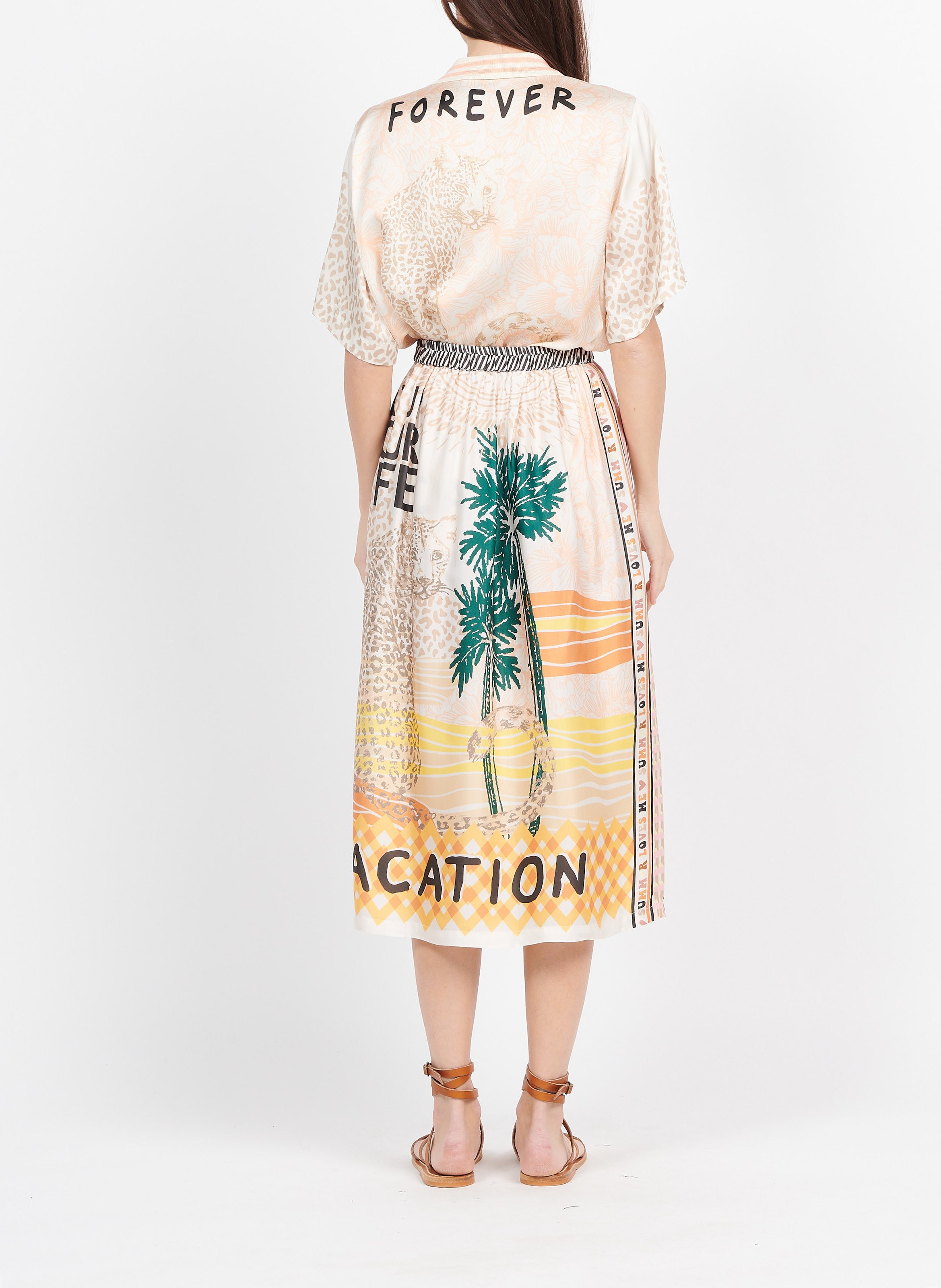 Chemise ample col polo à imprimés  SACK S Multicolore