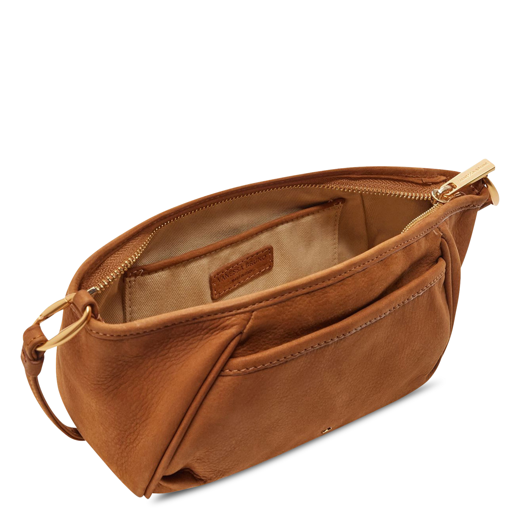 Sac porté épaule en cuir Marron