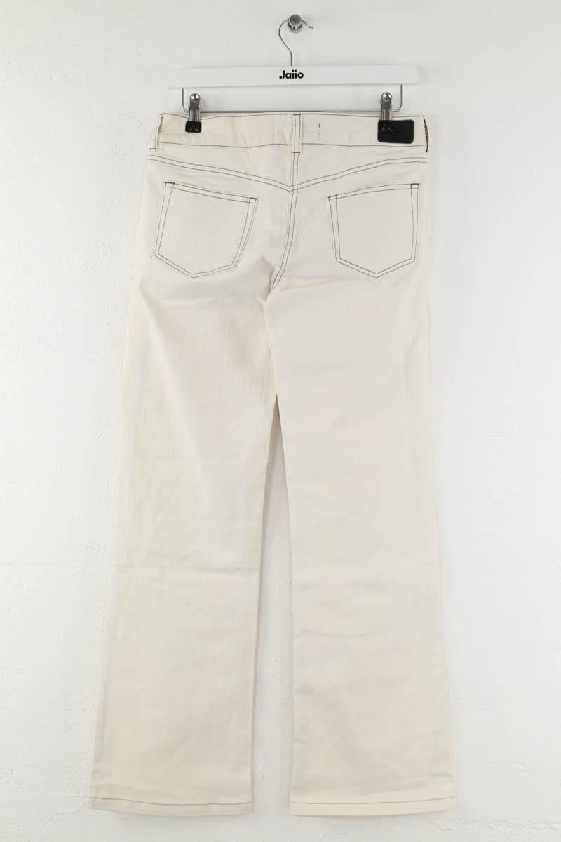 Straight cotton-blend pants ISABEL MARANT - Seconde Main White