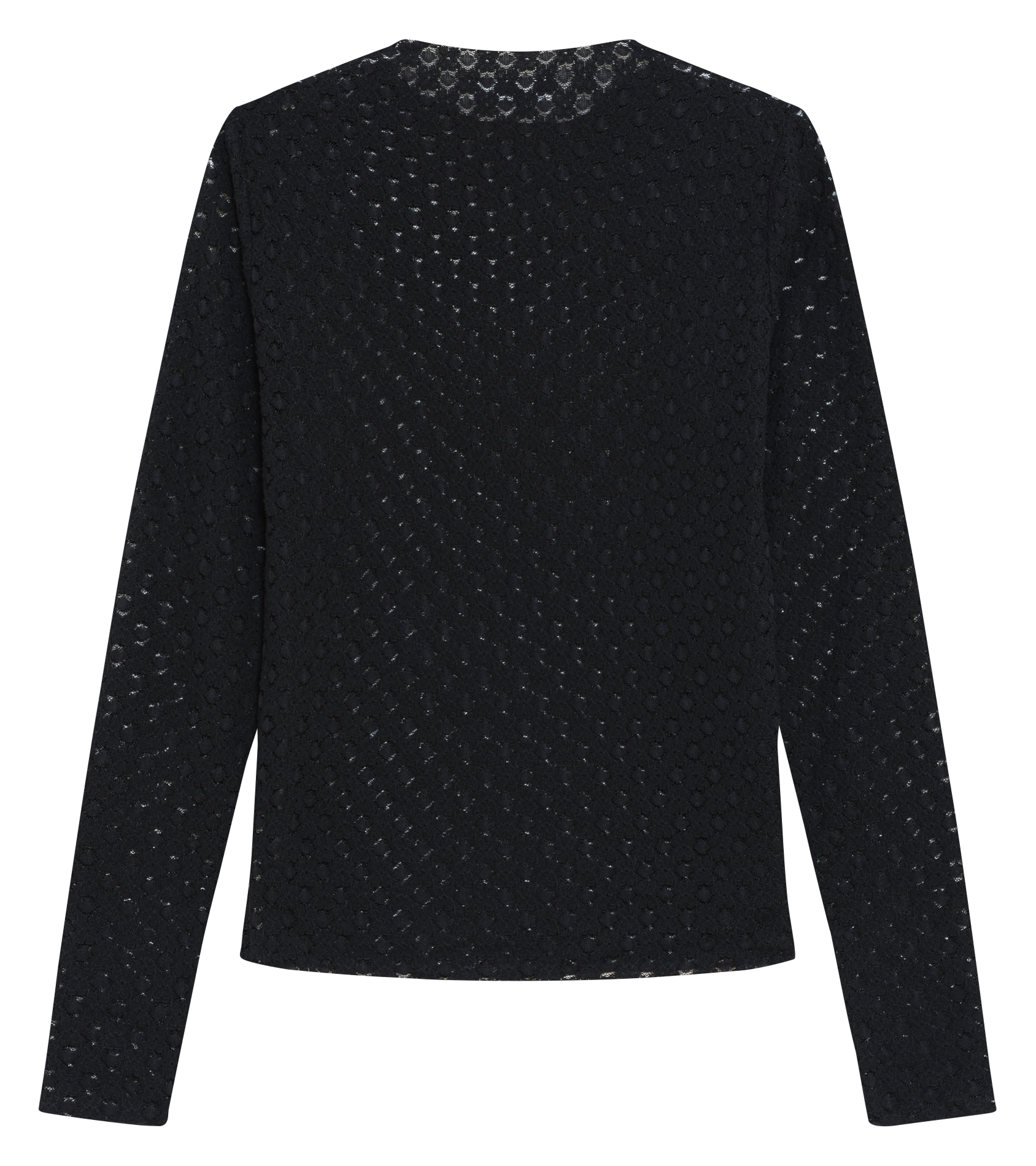 Top droit col rond en coton mélangé GRACE ET MILA Noir