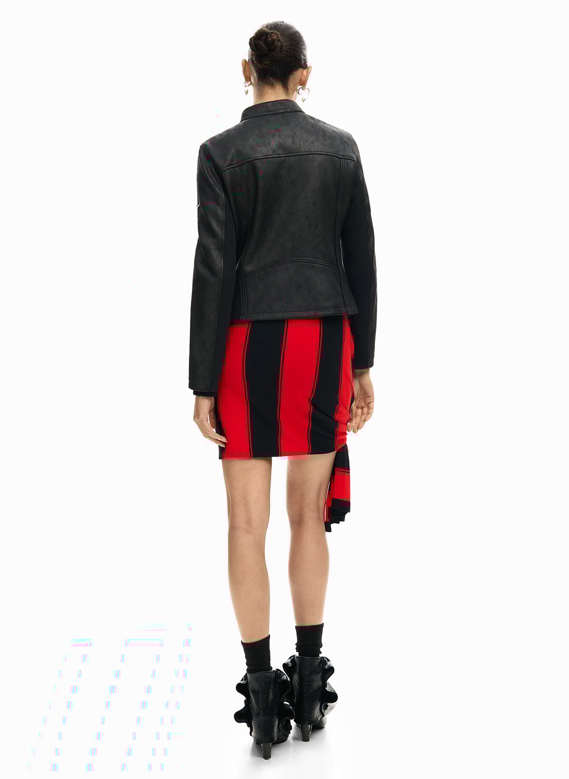 Jas met rits en effen zakken DESIGUAL Zwart