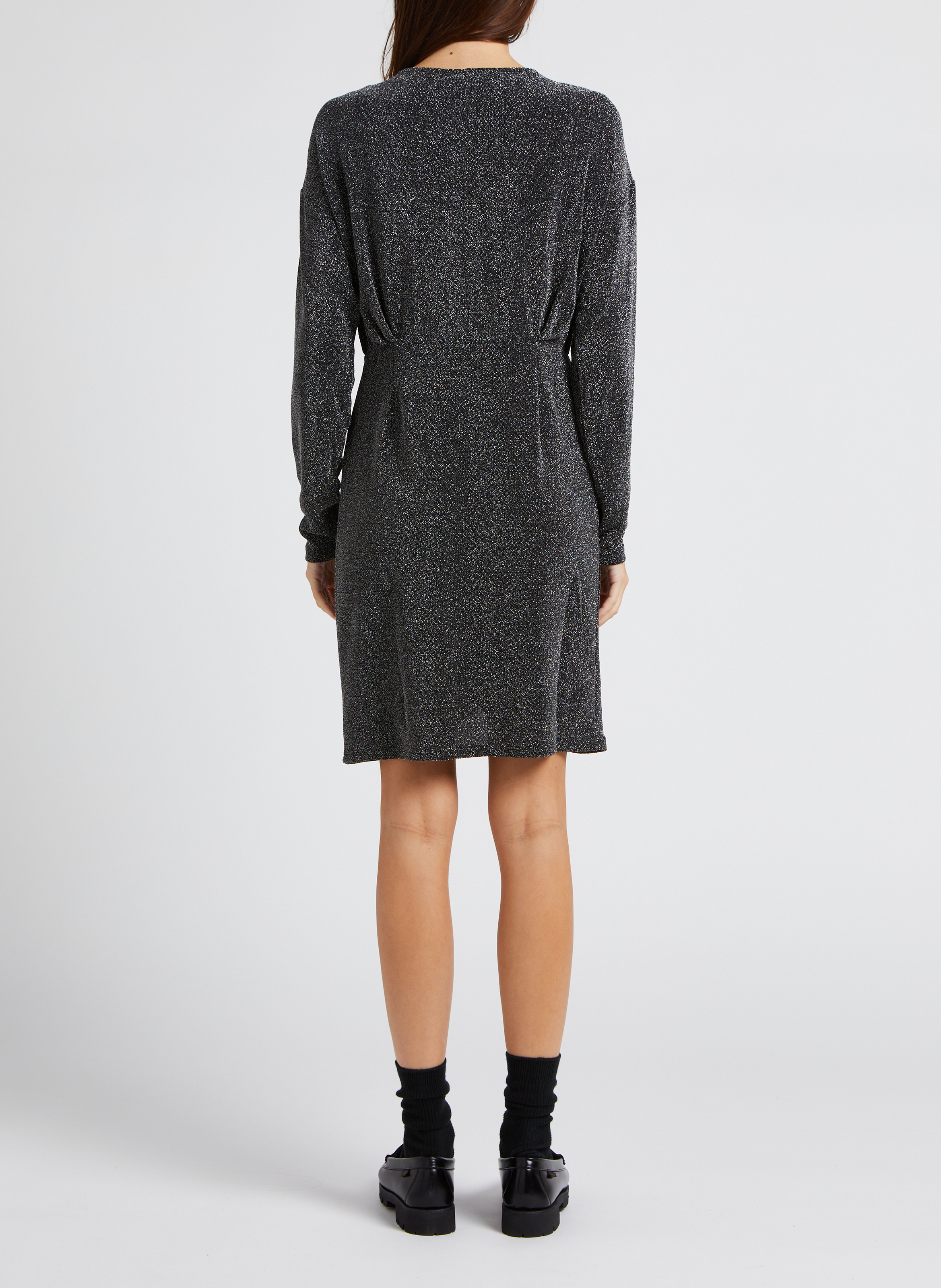 Robe courte col V VILA Noir