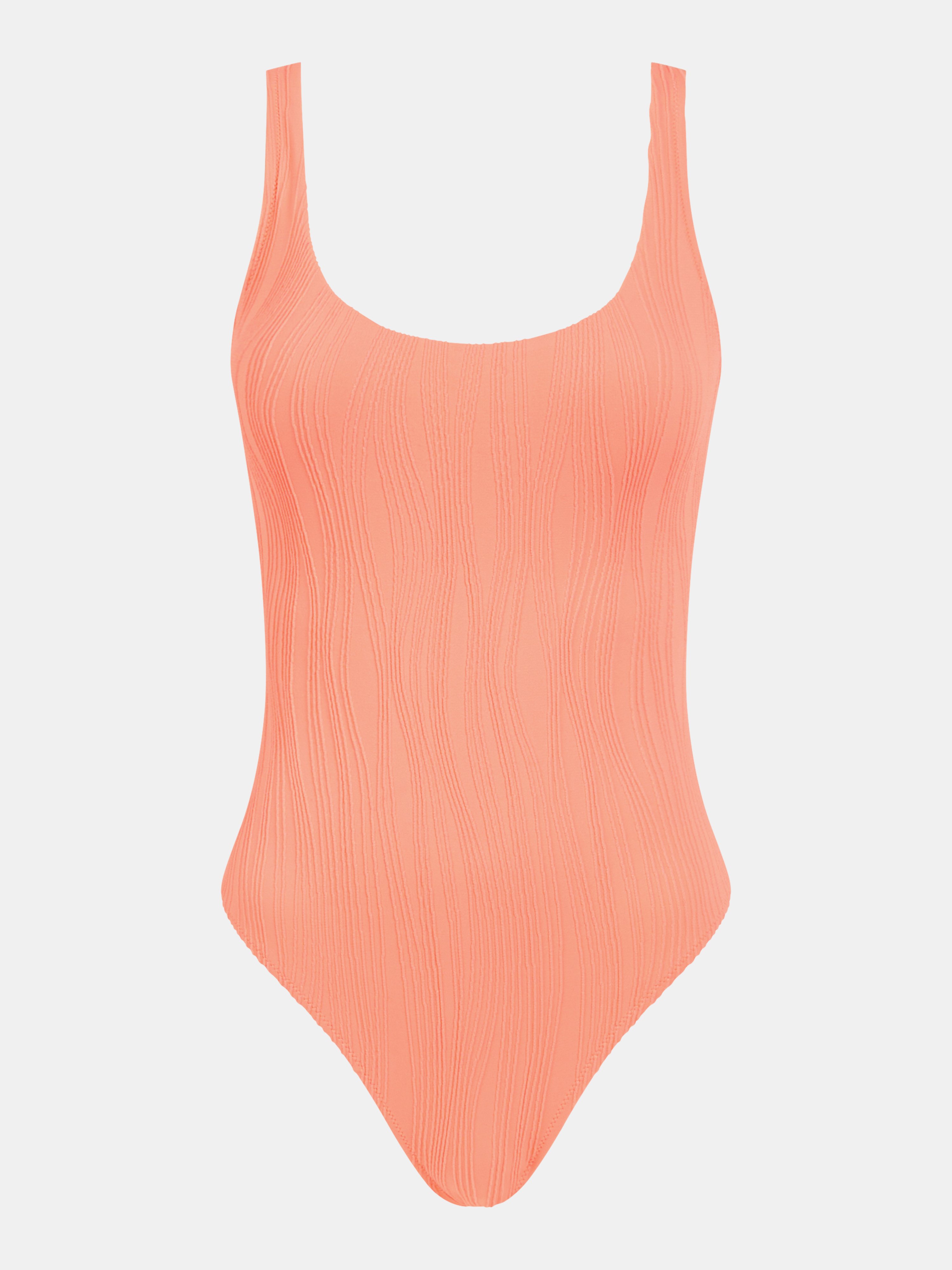 One-piece swimsuit without underwire removable pads Orange