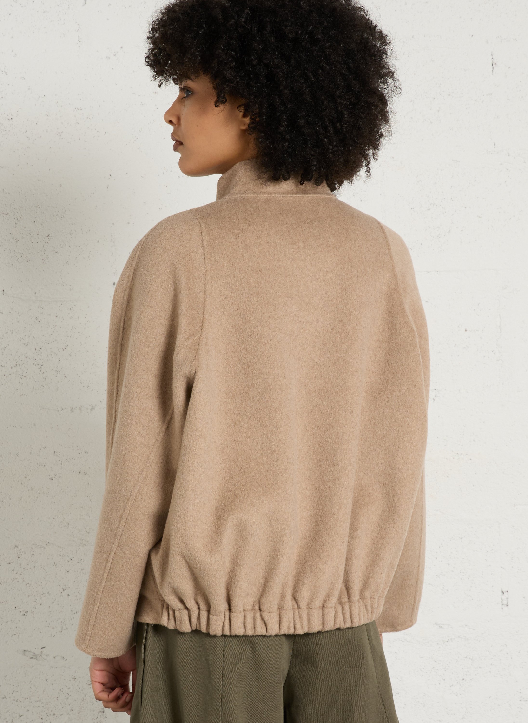 Manteau droit col montant zippé MAISON 123 Gris