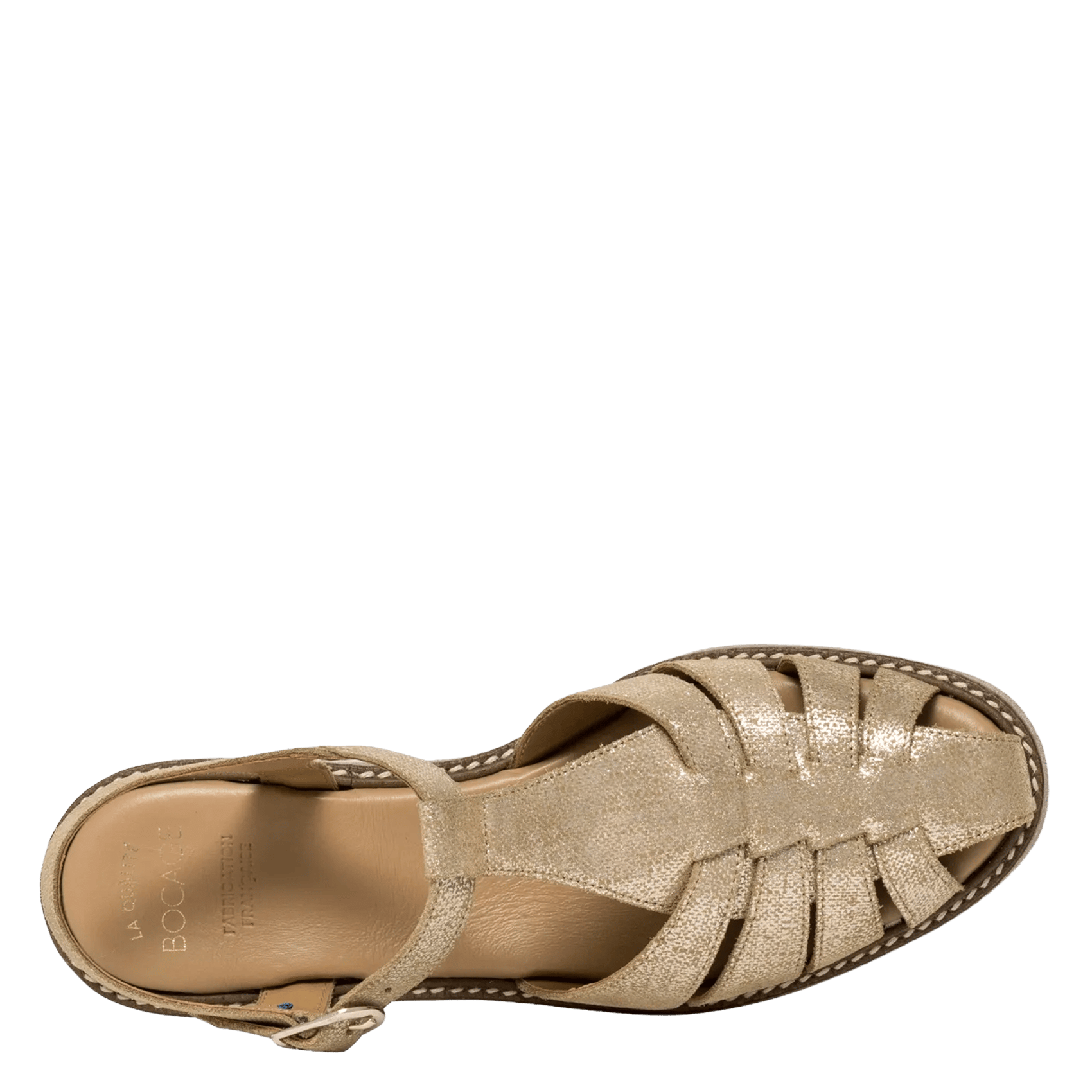 Sandales à lanières en cuir suédé BOCAGE Doré