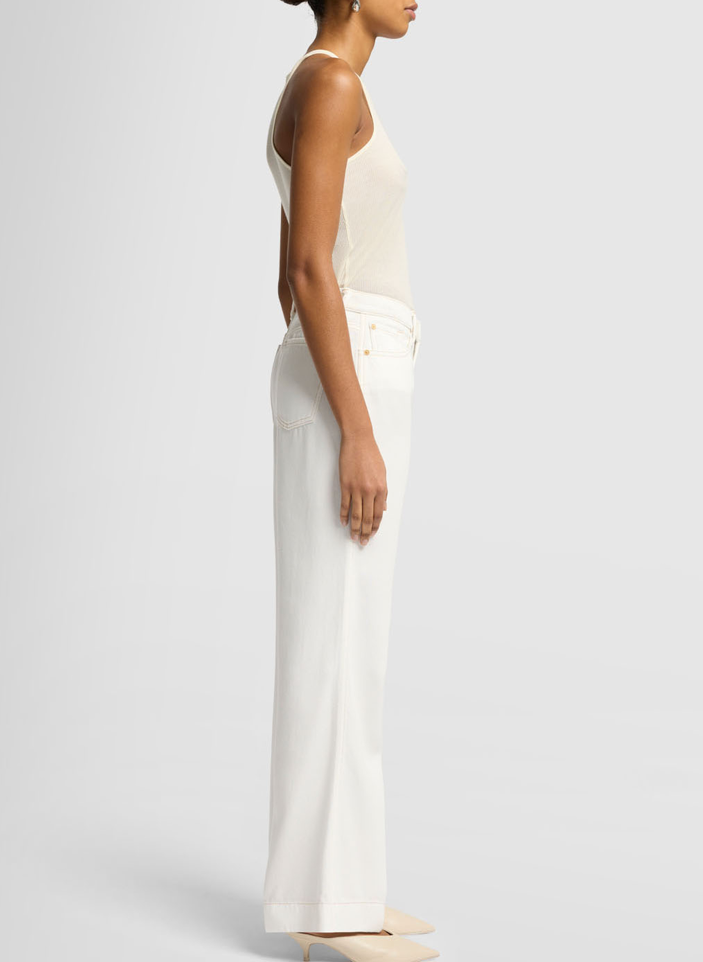 Straight cotton-blend pants 7 FOR ALL MANKIND White