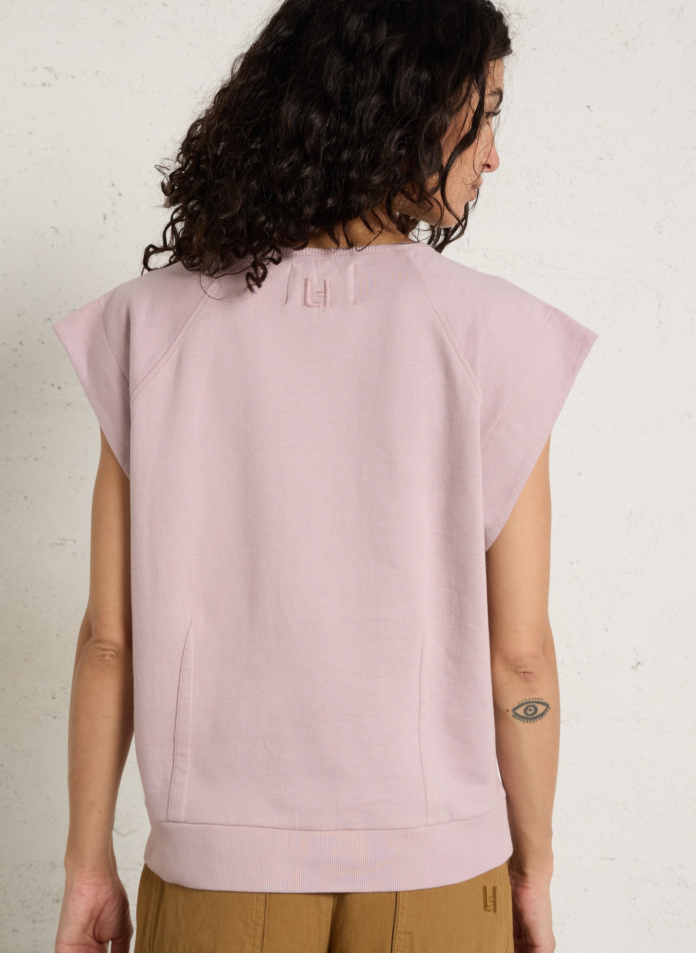 Round-neck organic cotton sweatshirt LEON & HARPER Purple