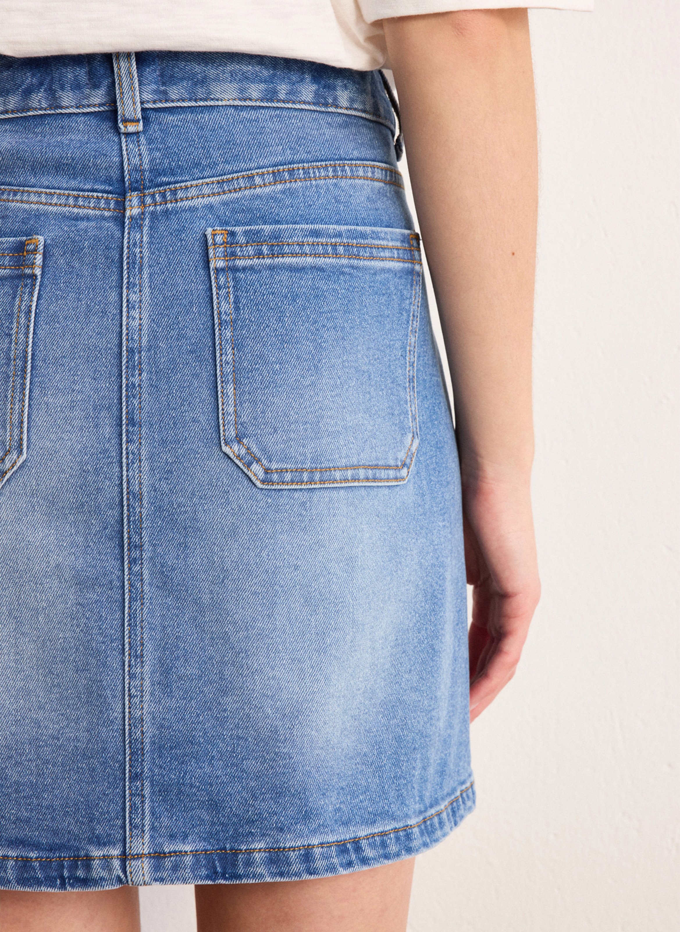 Kurzer Denimrock PABLO Blau