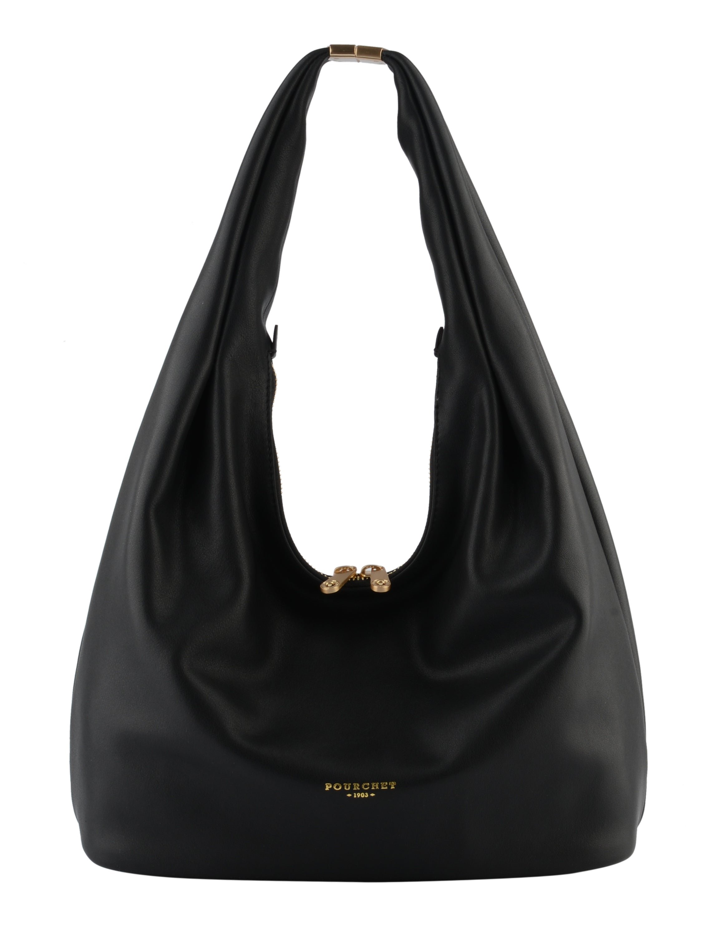 Calfskin leather shoulder bag POURCHET