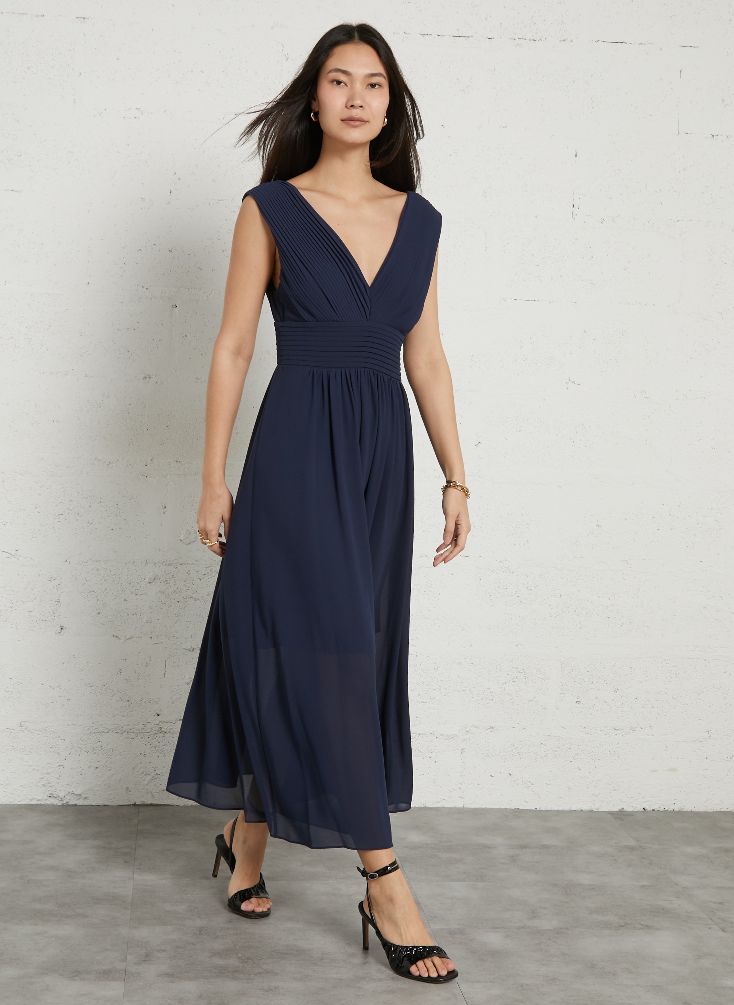 Long V-neck dress MAISON 123 Purple