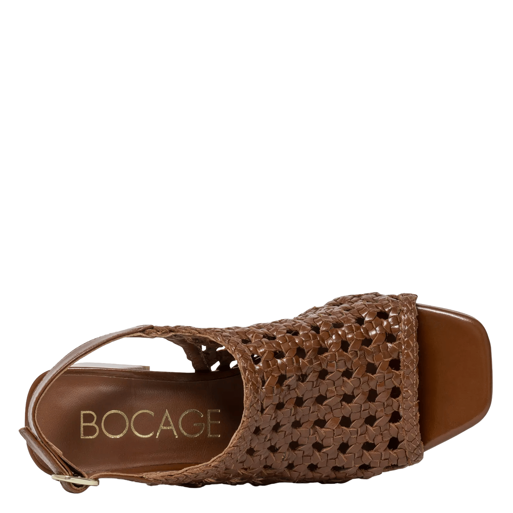 Halfhoge, leren sandalen BOCAGE Bruin
