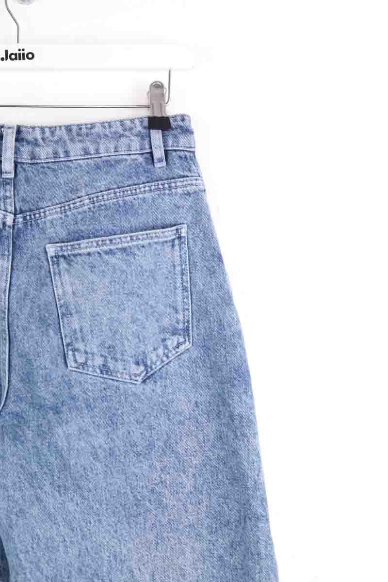 Straight cotton-blend pants CHLOE STORA - SECONDE MAIN Blue