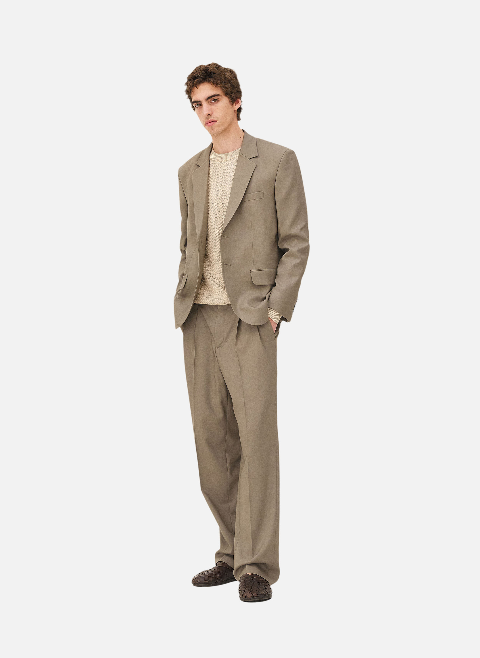 Clint Stone suit jacket | Beige Noyoco Men