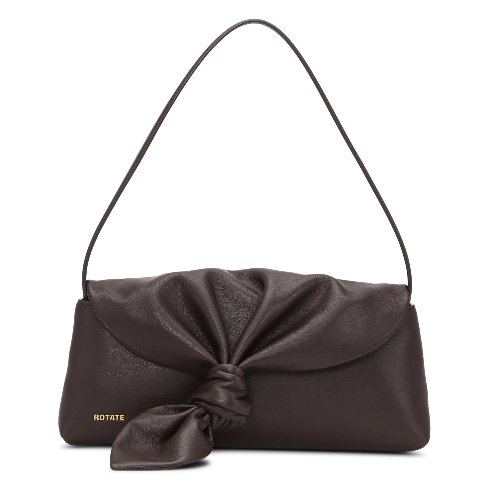 Sac porté épaule en cuir ROTATE Marron