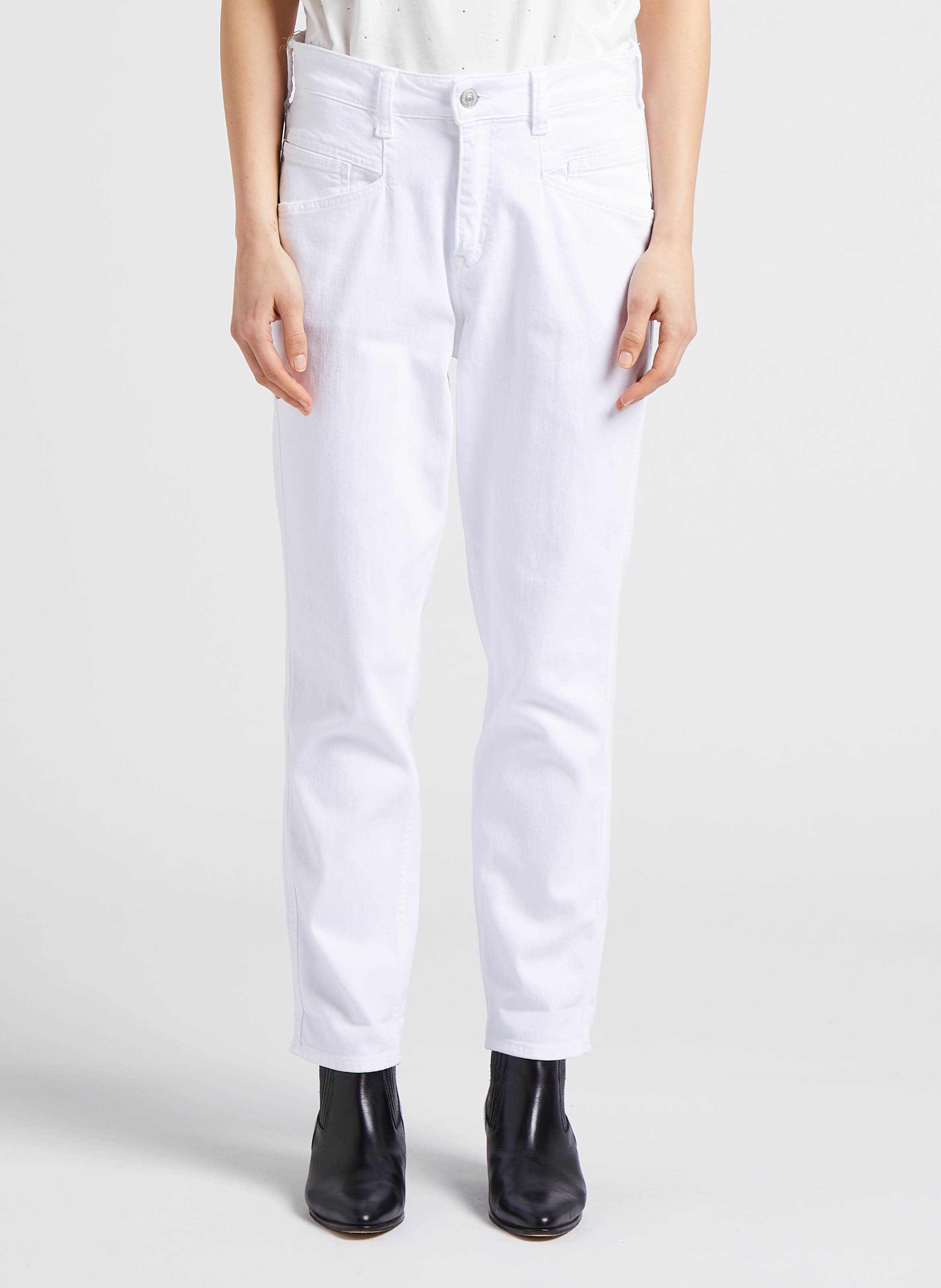 Jeans aus Stretch-Baumwolle LE TEMPS DES CERISES Weiss