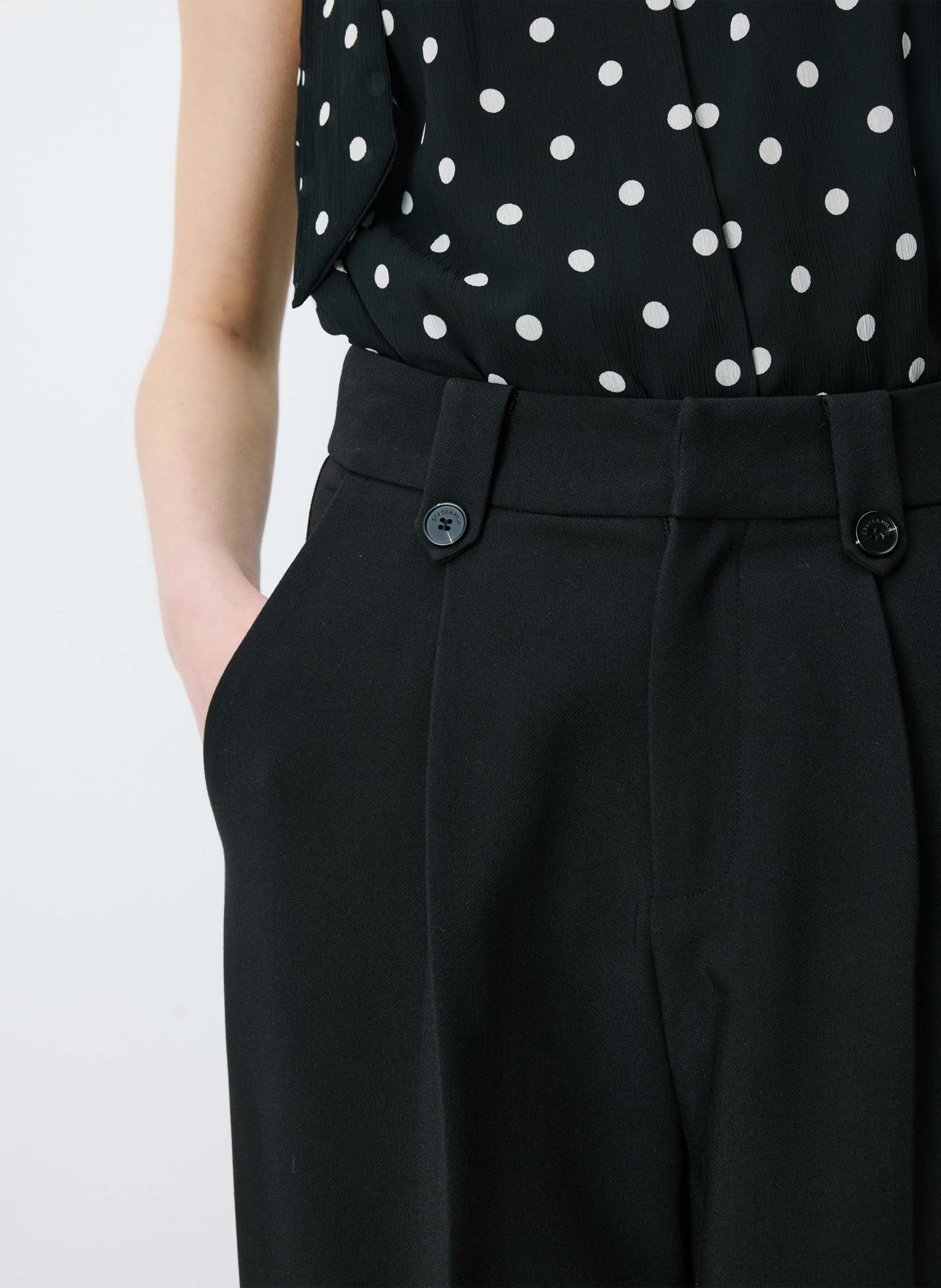 Rechte pantalon voor dameskostuum GRACE ET MILA Zwart