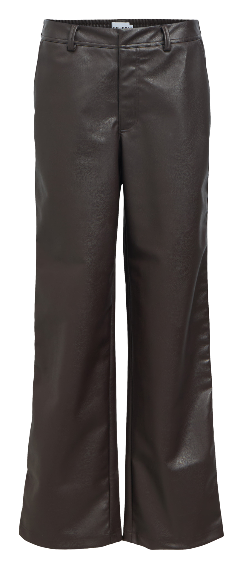 Pantalon droit effet cuir OBJECT Marron
