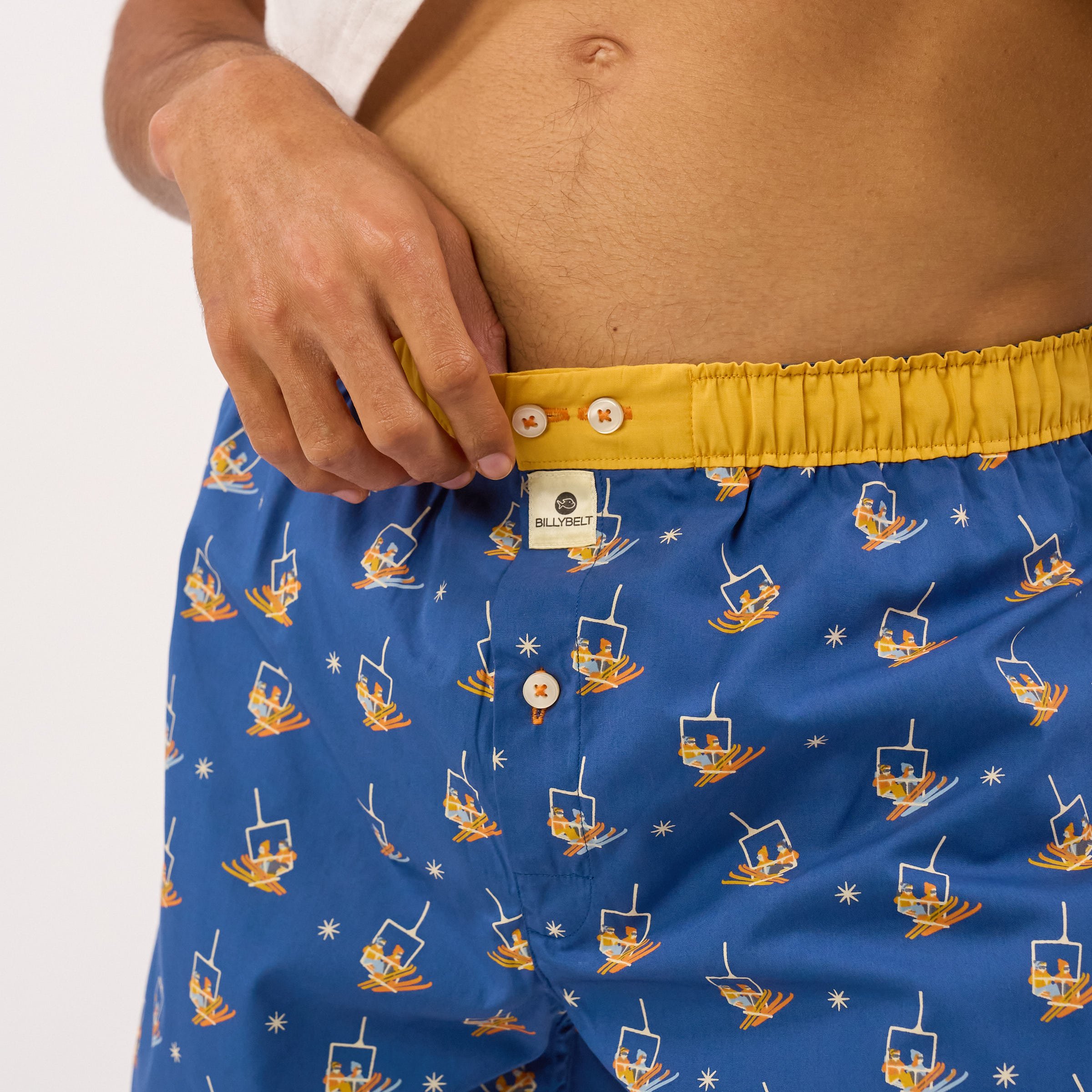 Organic cotton boxer shorts BILLYBELT Blue