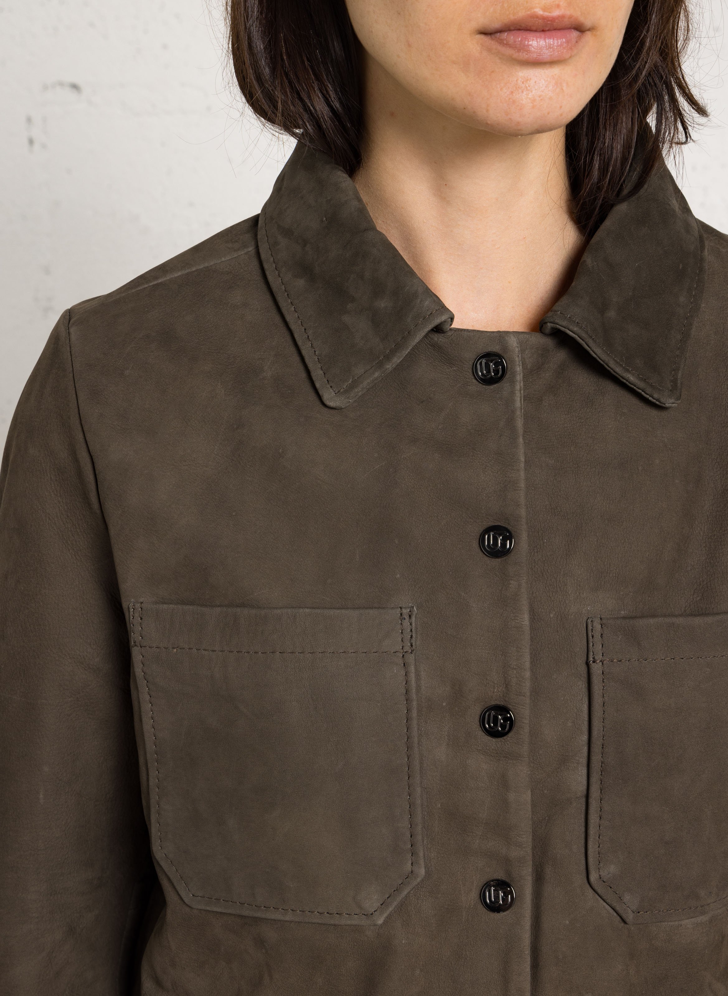 Lederblouson LE TEMPS DES CERISES Braun