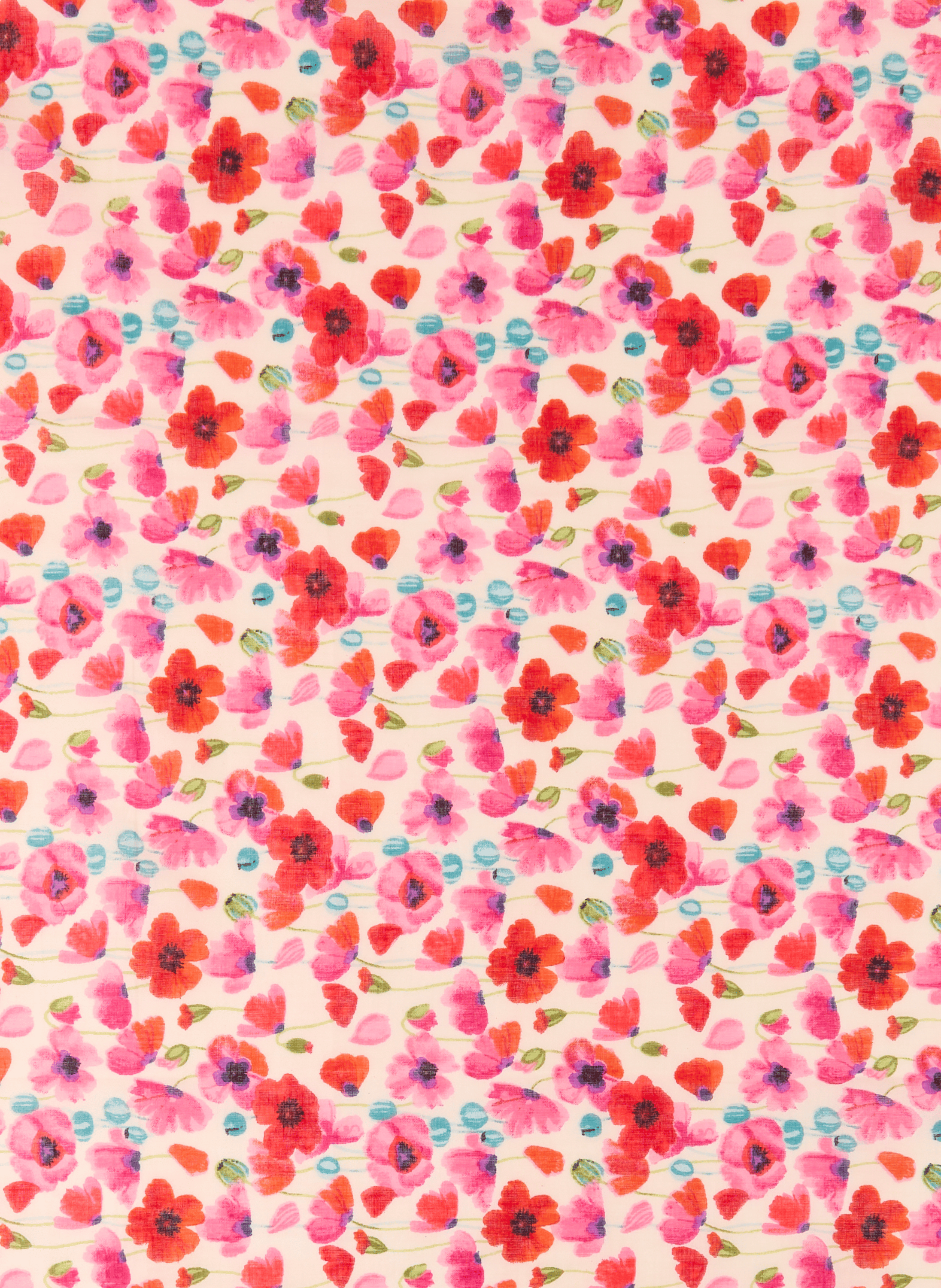 Floral printed cotton stole AU PRINTEMPS PARIS Pink