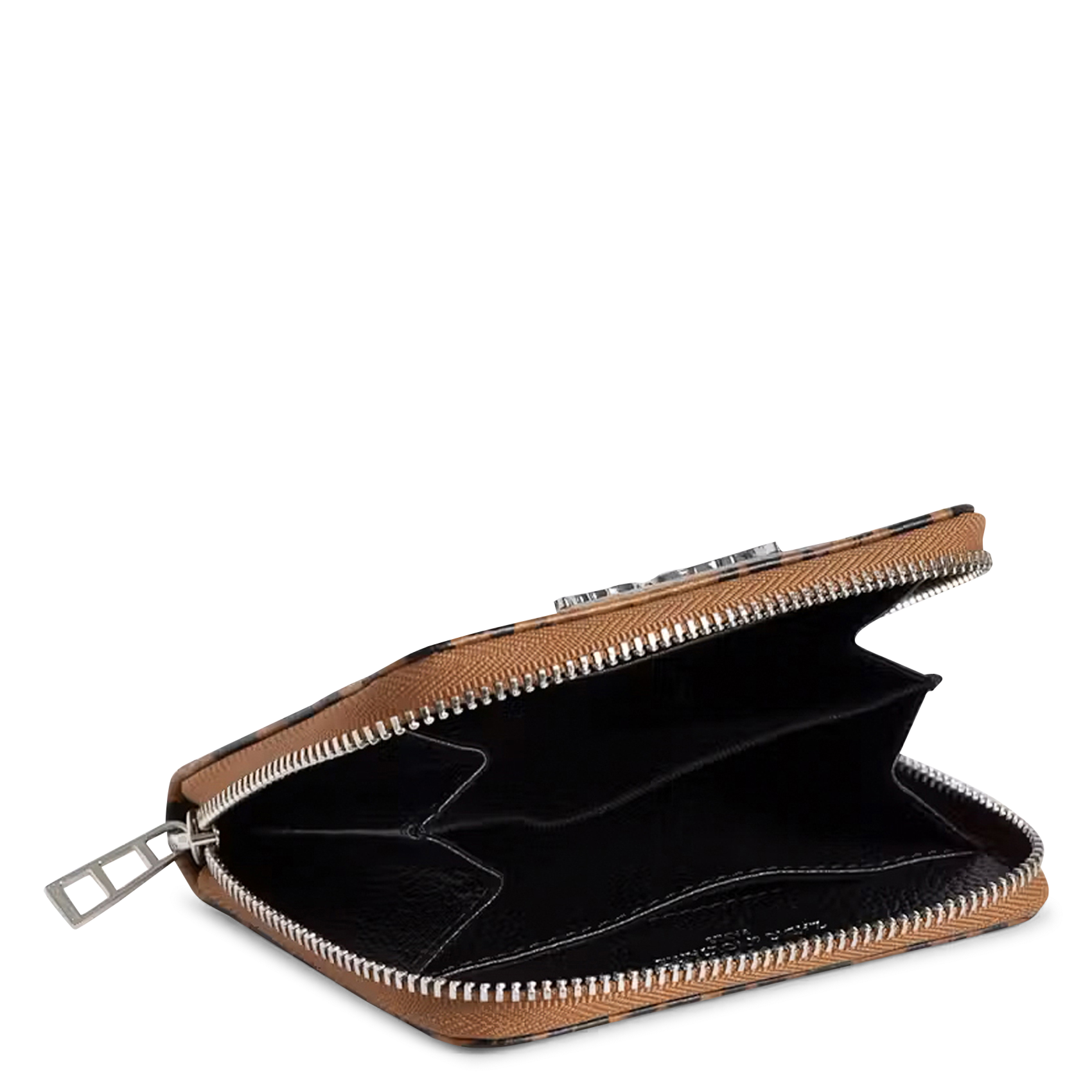 Porte-monnaie léopard en cuir ZADIG&VOLTAIRE Marron