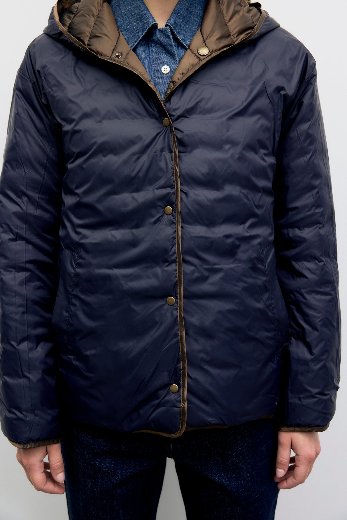Doudoune droite à capuche GERARD DAREL Marron
