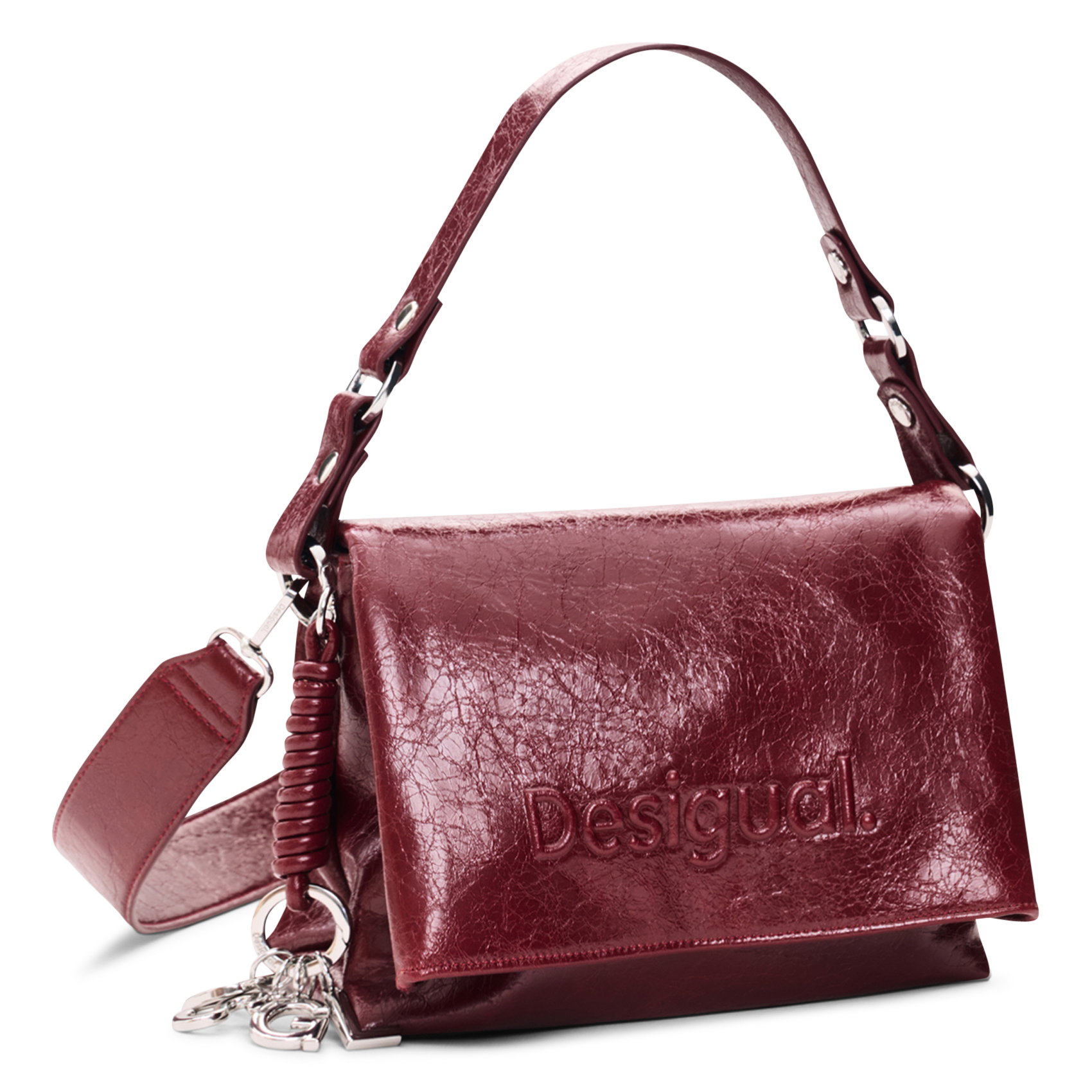 Sac bandoulière à rabat DESIGUAL Rouge