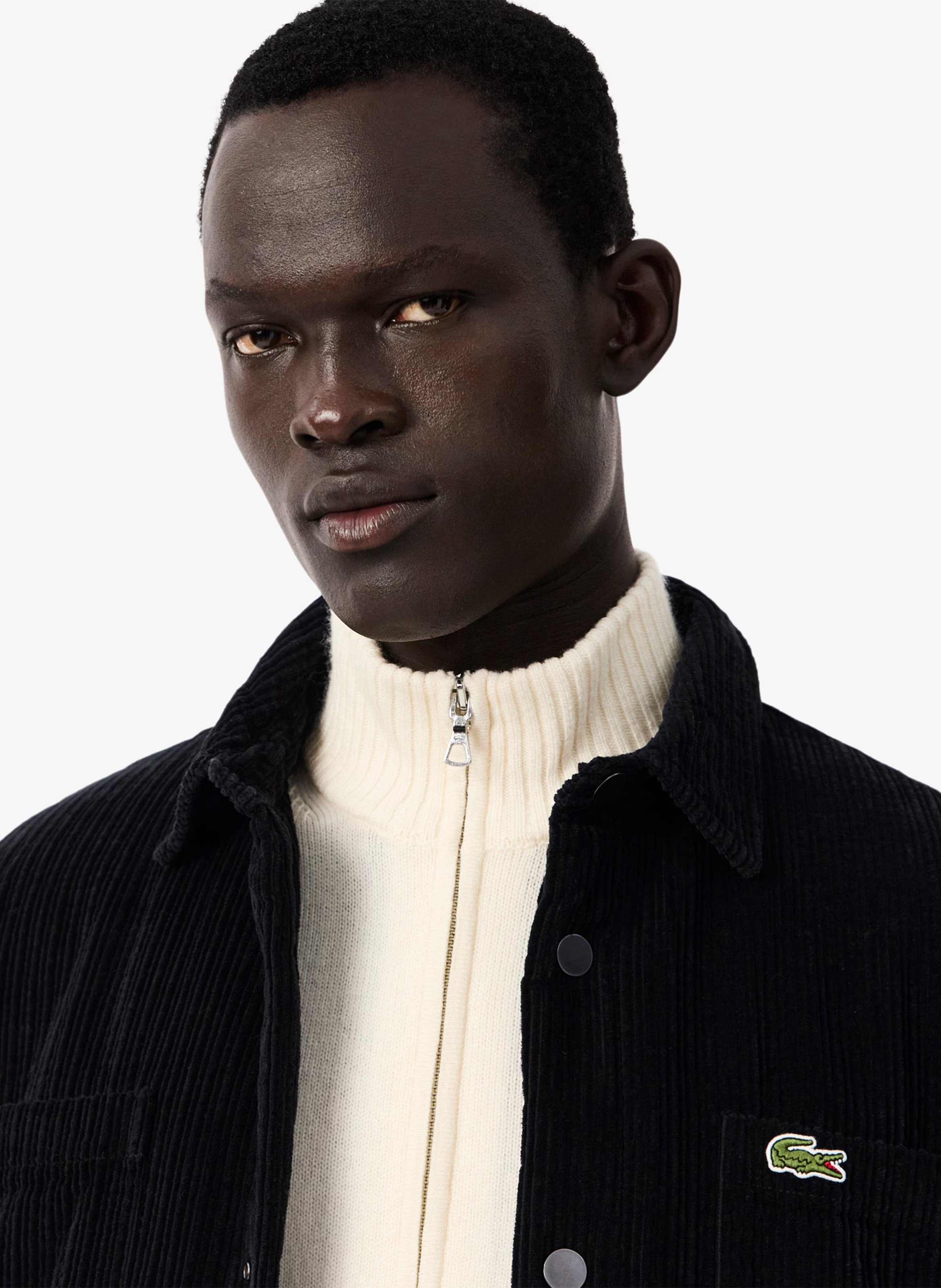 Surchemise col classique en coton LACOSTE Noir