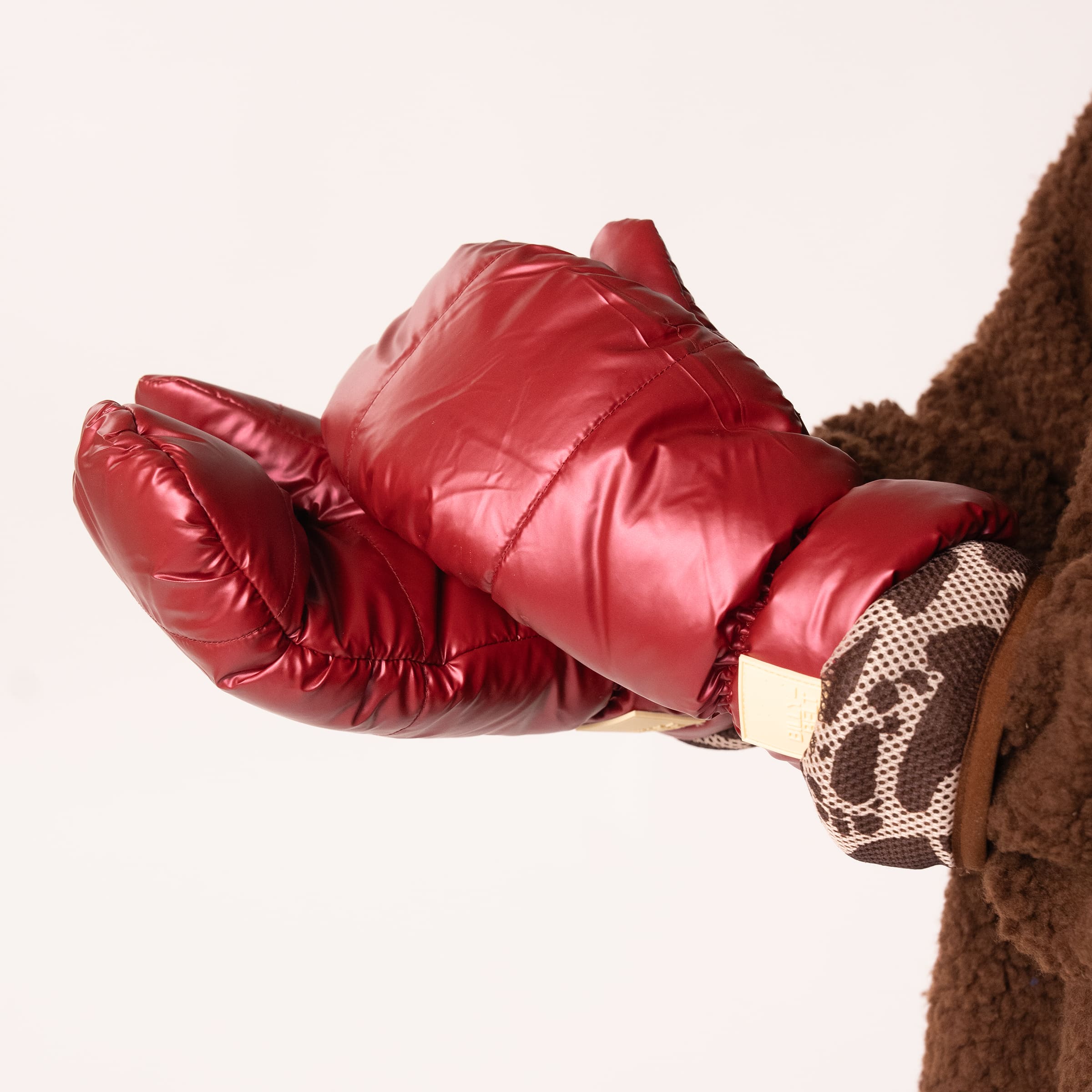 Metallic fleece mittens | Red BILLYBELT Women