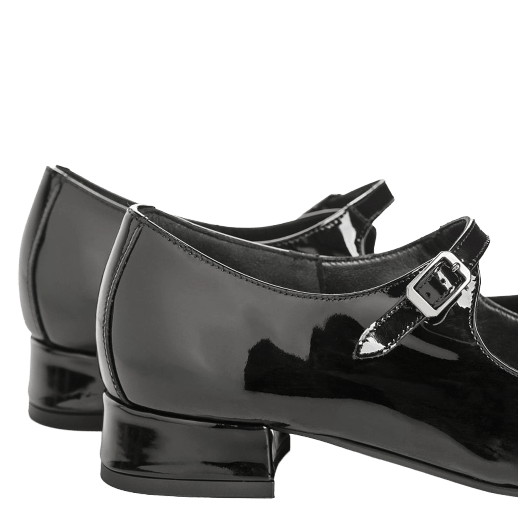 Heeled patent leather Mary Janes REQINS Black