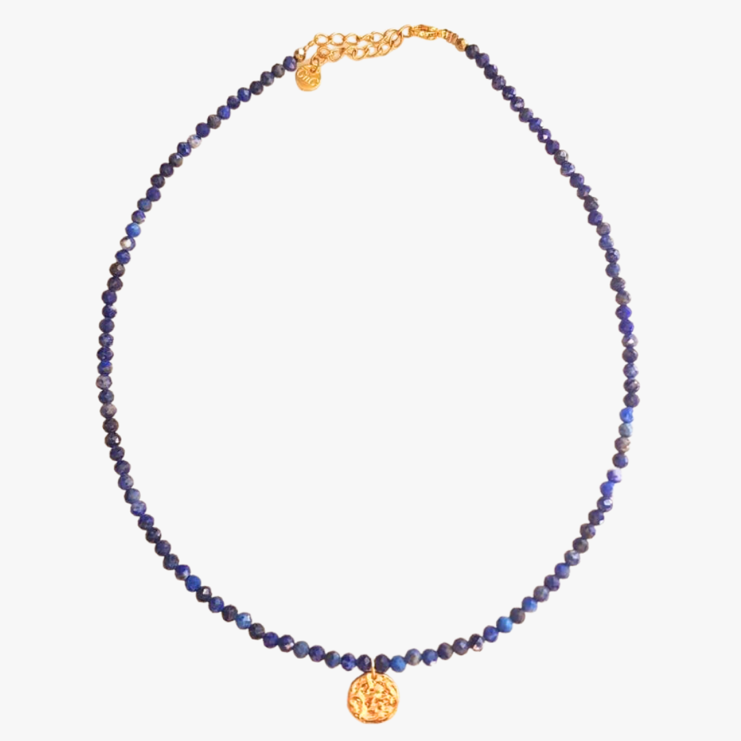 Lapis lazuli necklace GINANDGER Blue