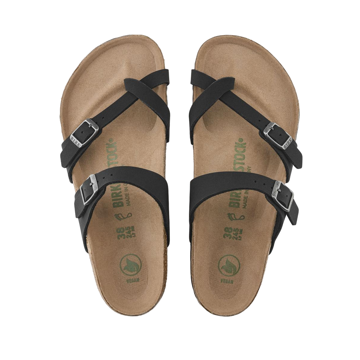 Faux leather sandals BIRKENSTOCK Black