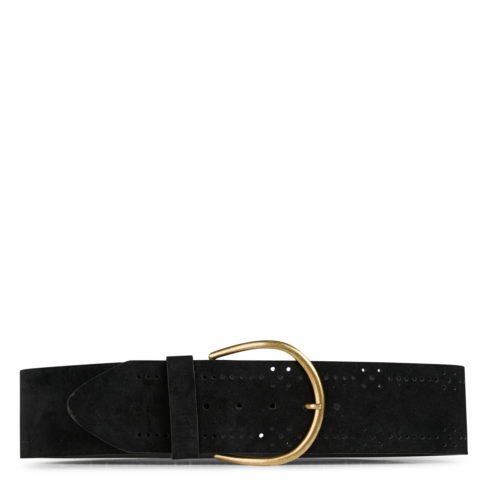 Brede riem van gemengd leer LA FEE MARABOUTEE Zwart