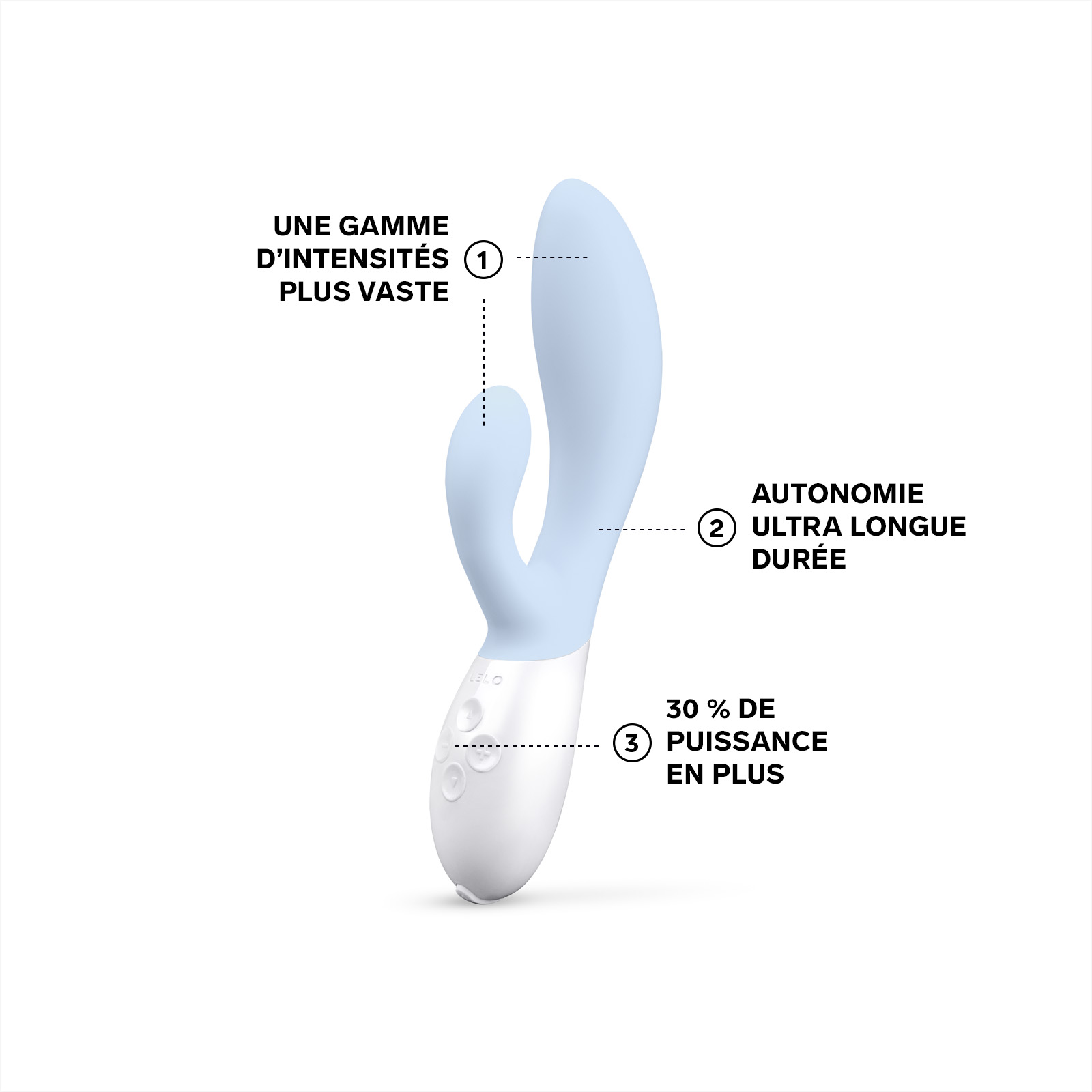 Clitoral stimulator and G-spot rabbit vibrator LELO Bleu
