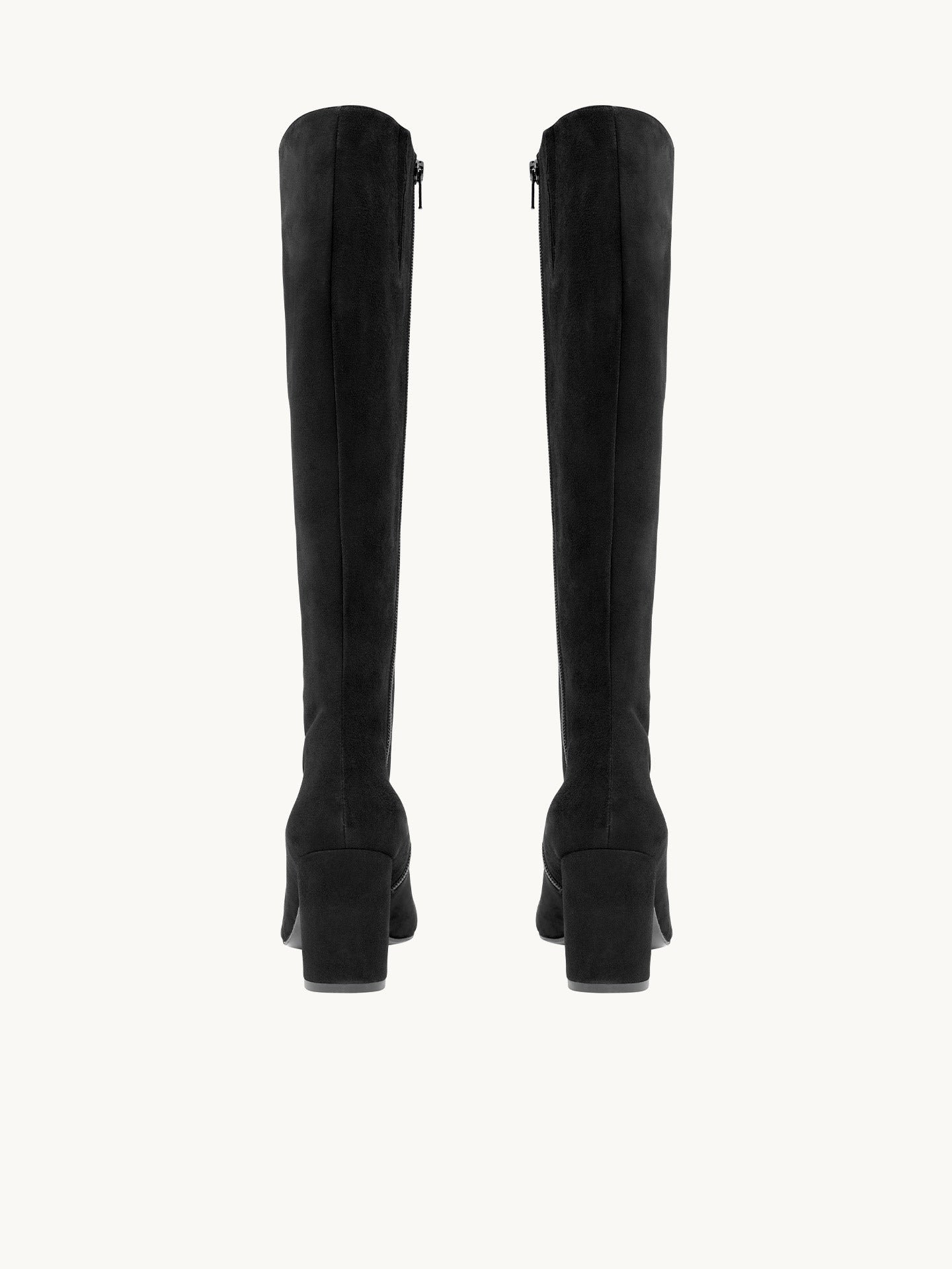 Heeled suede boots EMZI PARIS Black