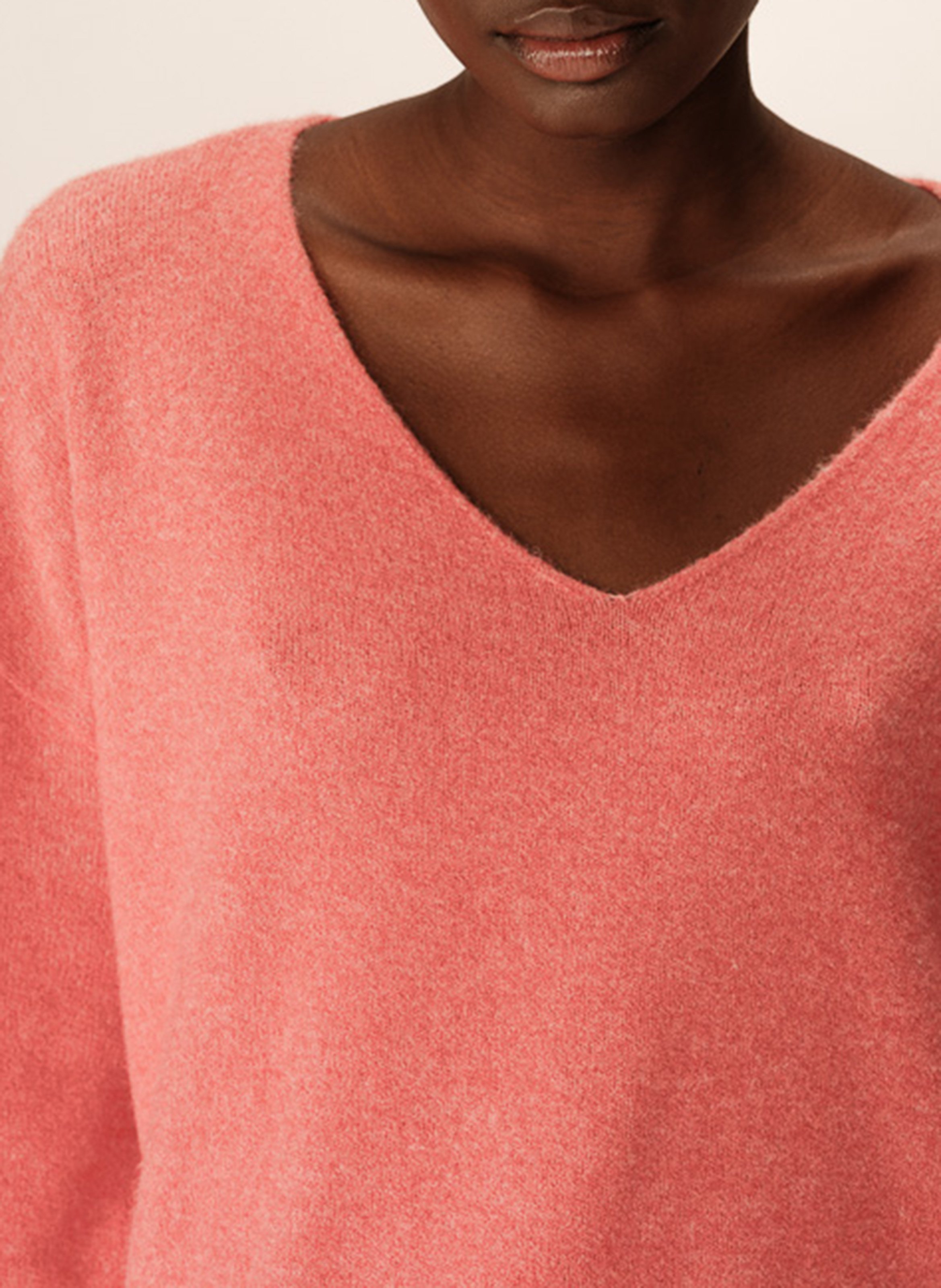 Pull oversize en maille GRACE ET MILA Rose