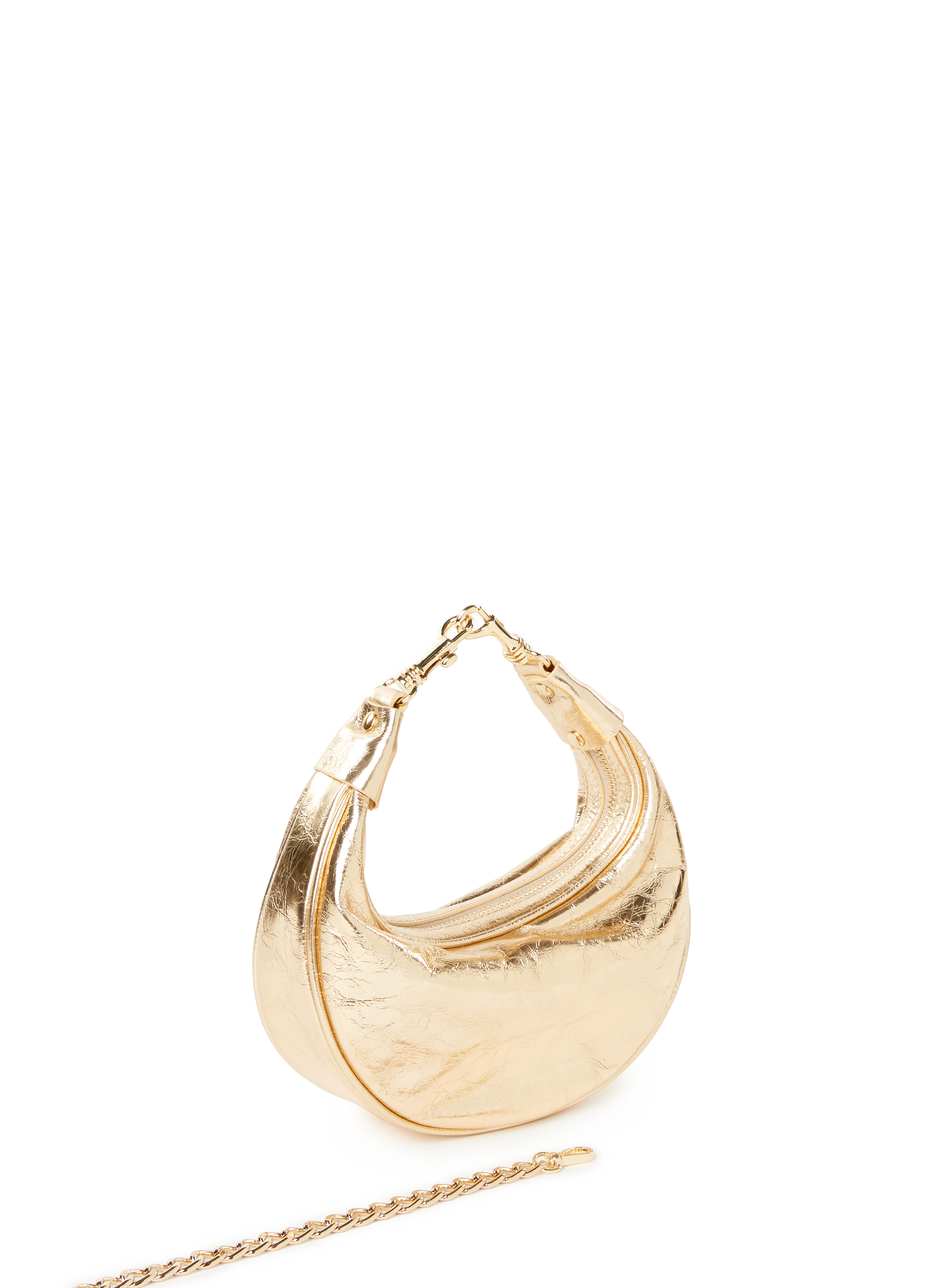 Einfarbige Handtasche aus Leder SAISON 1865 Golden