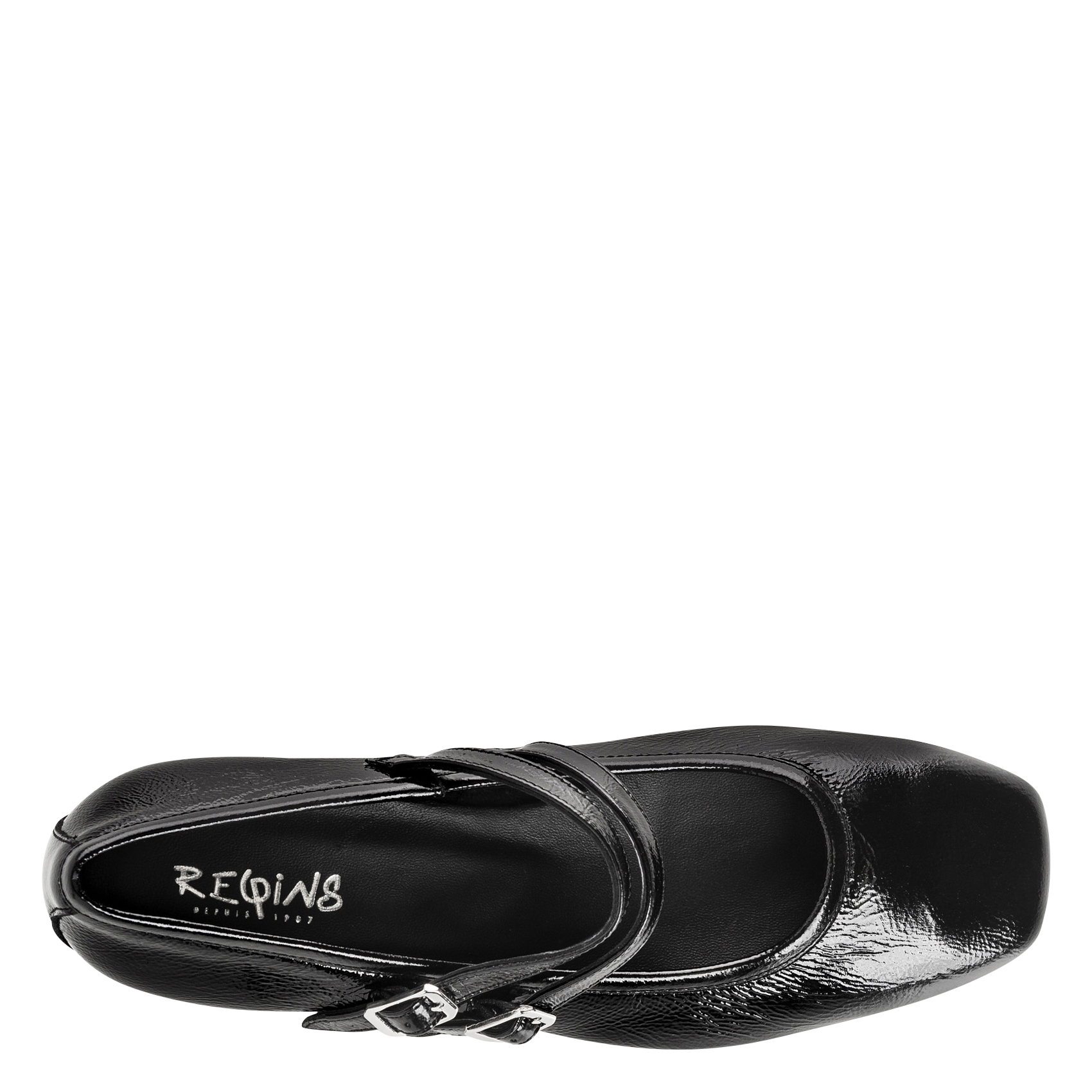 Leren Mary Jane-schoenen REQINS Zwart