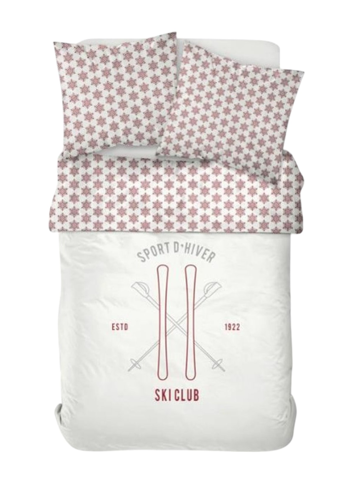 Printed cotton bed set TODAY LINGE DE MAISON White