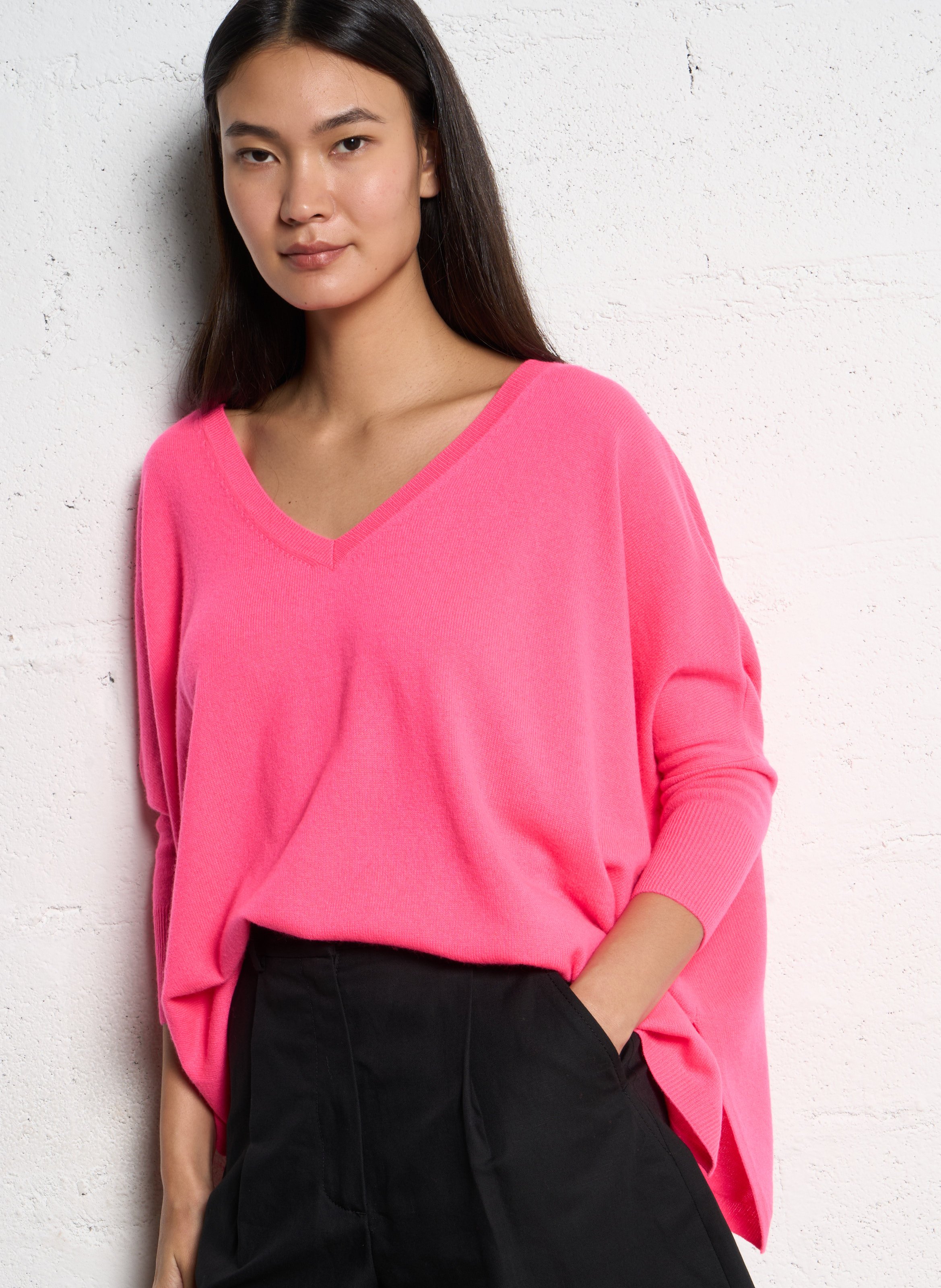 Pull col V oversize en cachemire KUJTEN