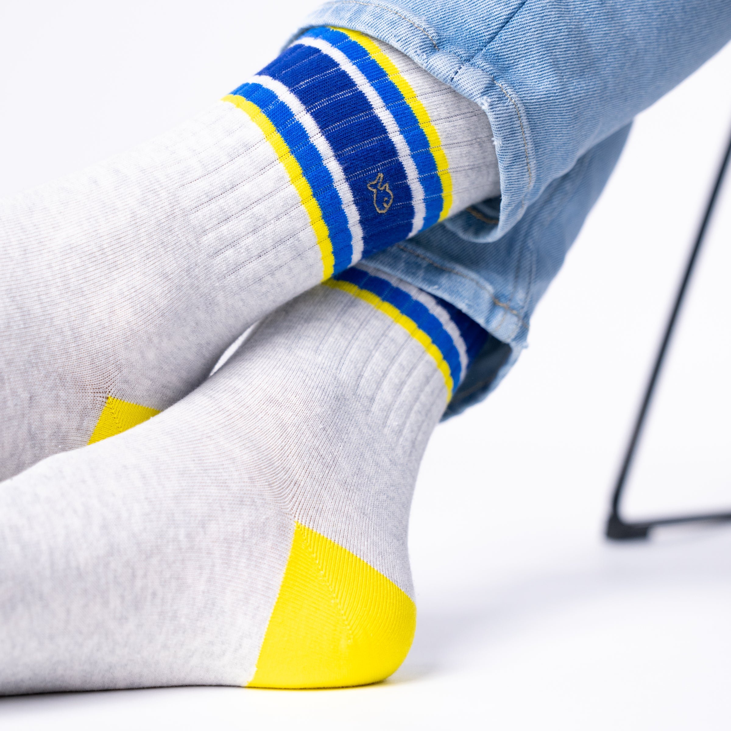 Combed Cotton Retro Socks BILLYBELT Grey