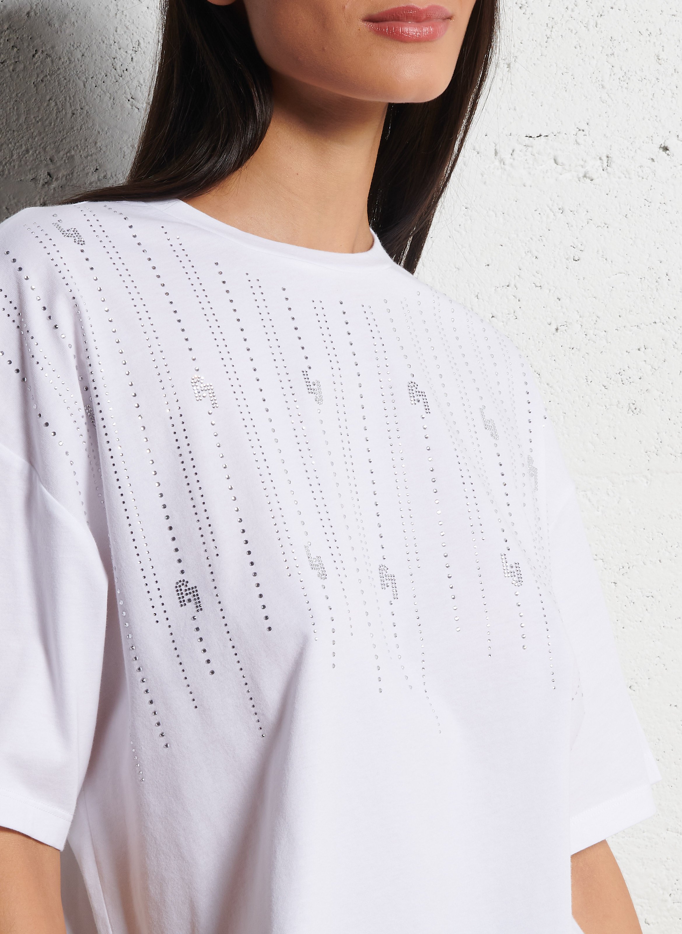 Camiliday round-neck sleeveless cotton top LIU JO White