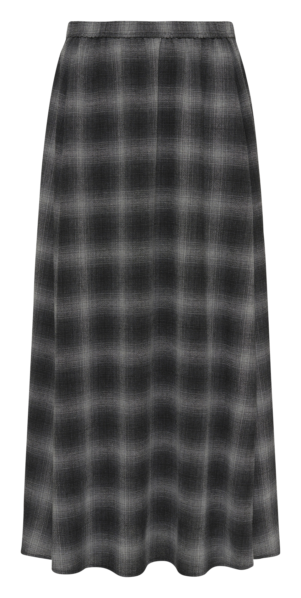 Jupe midi évasée à carreaux GERARD DAREL Gris