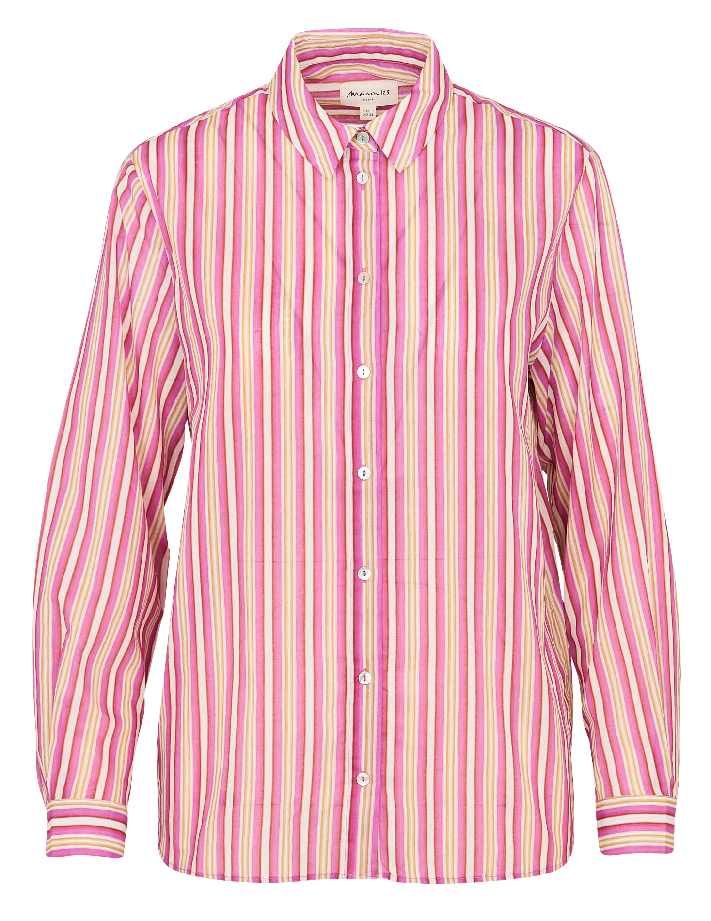 Chemise droite en coton MAISON 123 Violet