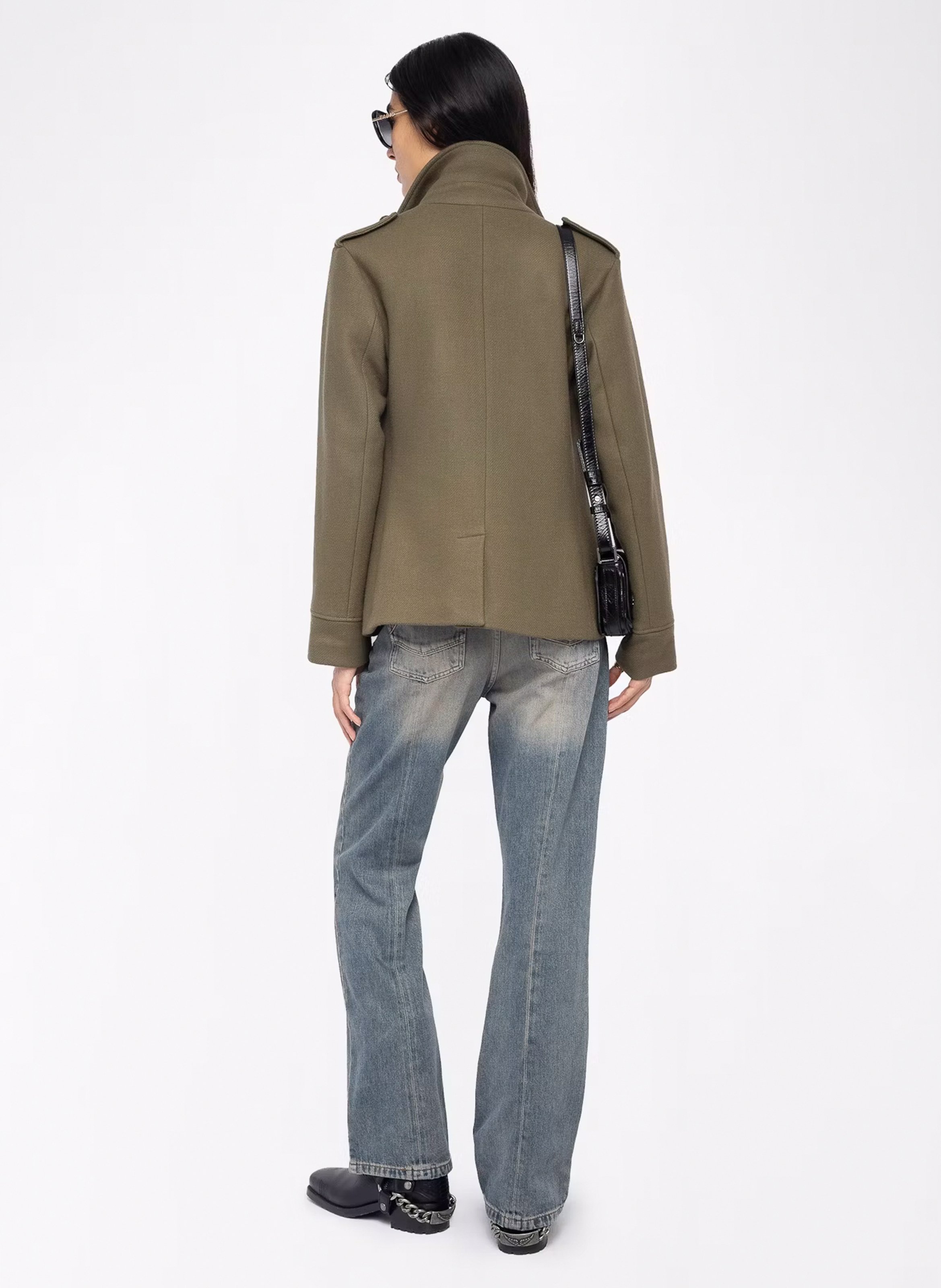 Giacca collo classico in misto lana ZADIG&VOLTAIRE Verde