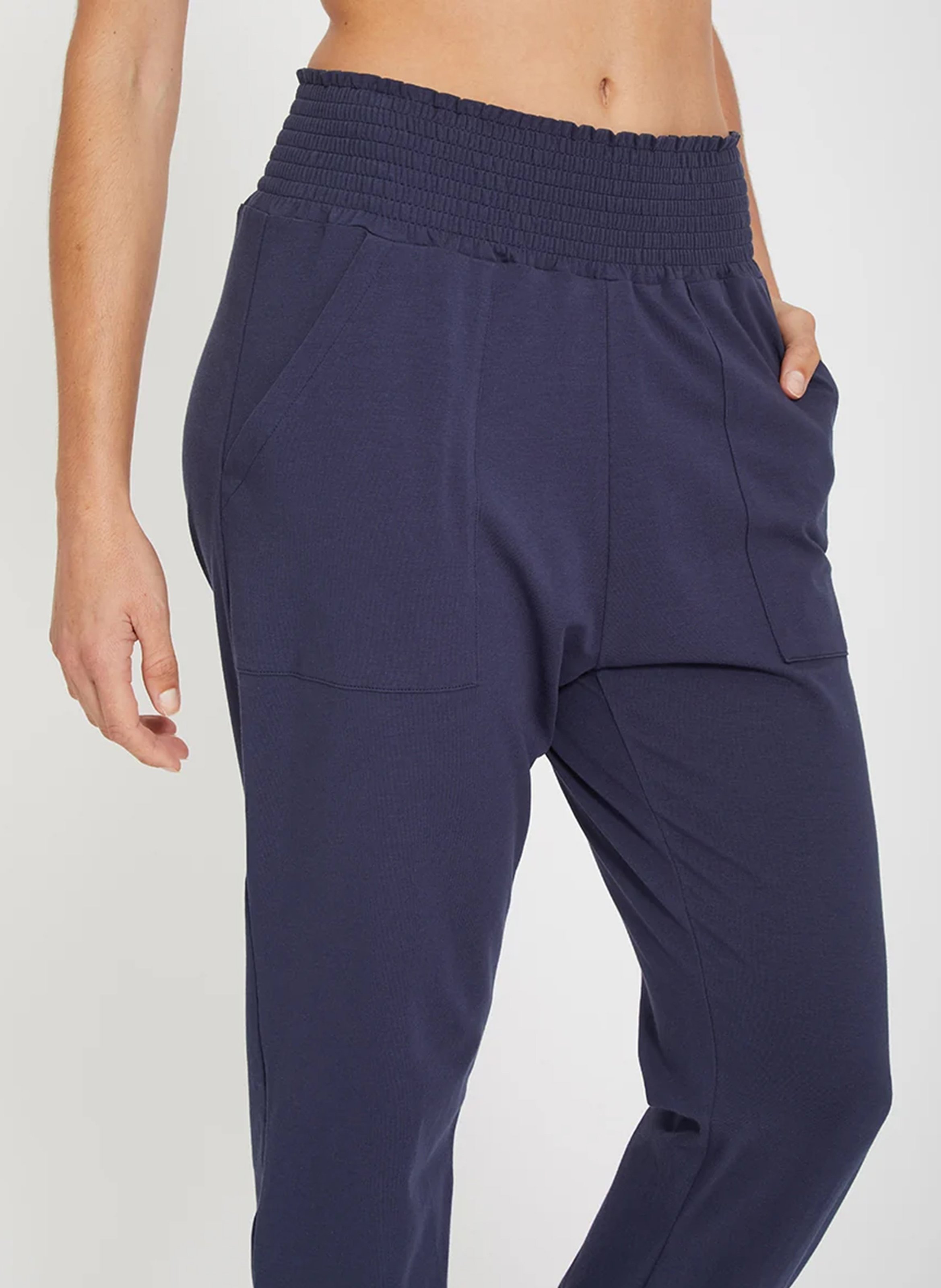 Elasticated slim fit trousers YOGA SEARCHER Blue
