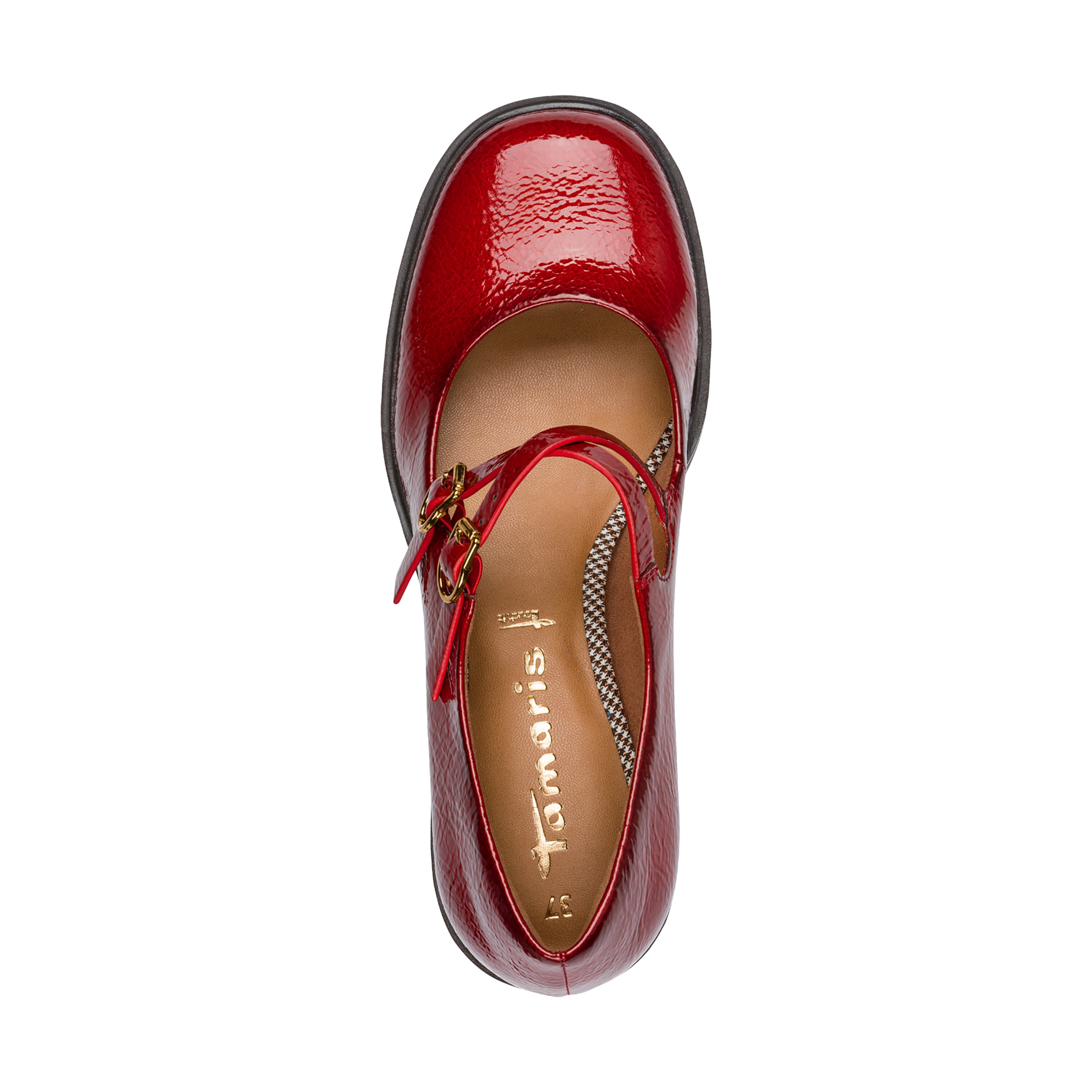 Ballet flats with ankle straps TAMARIS Red