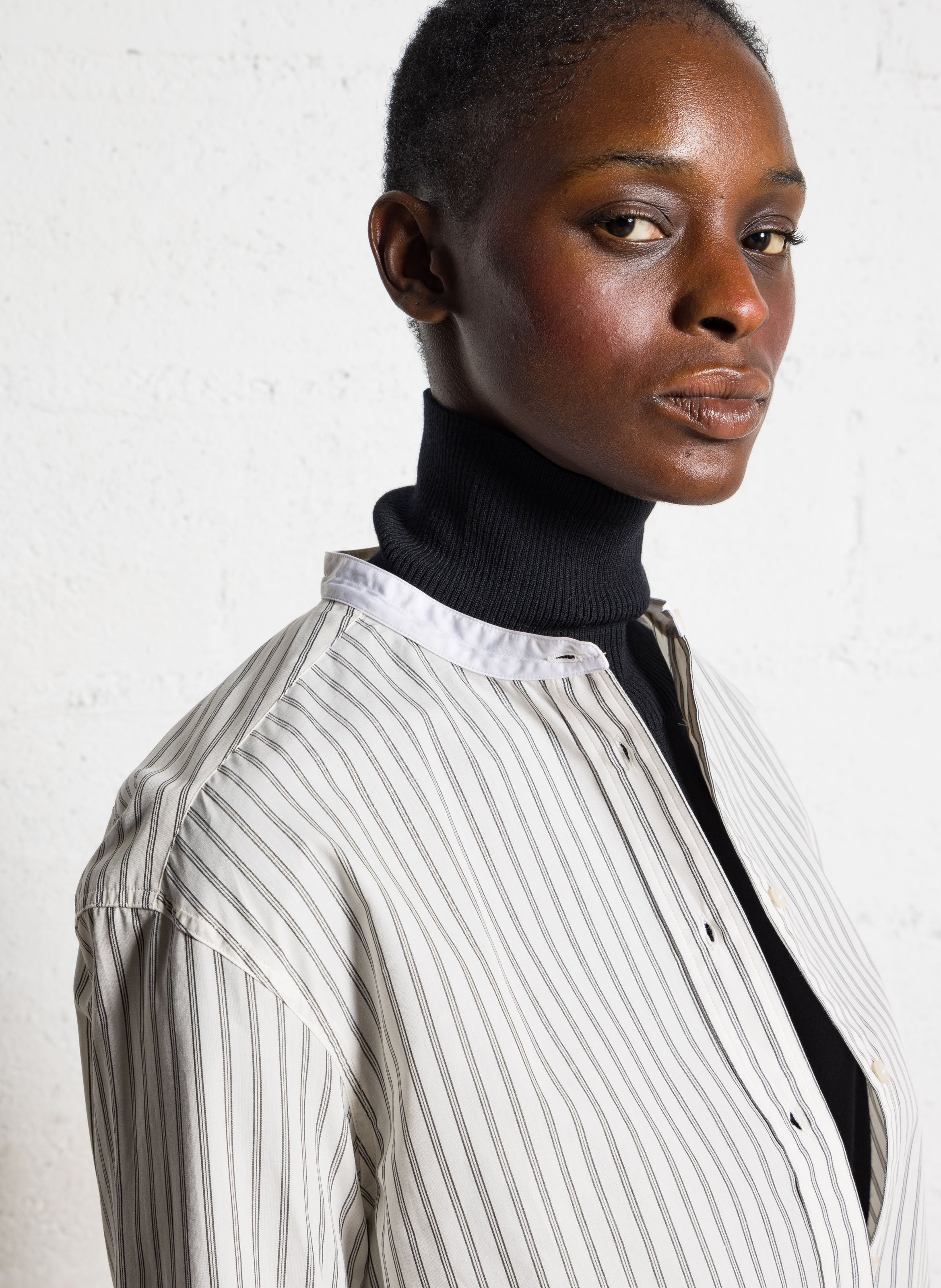 Rundhals-Popeline-Hemd mit Streifen SOEUR Mehrfarbig